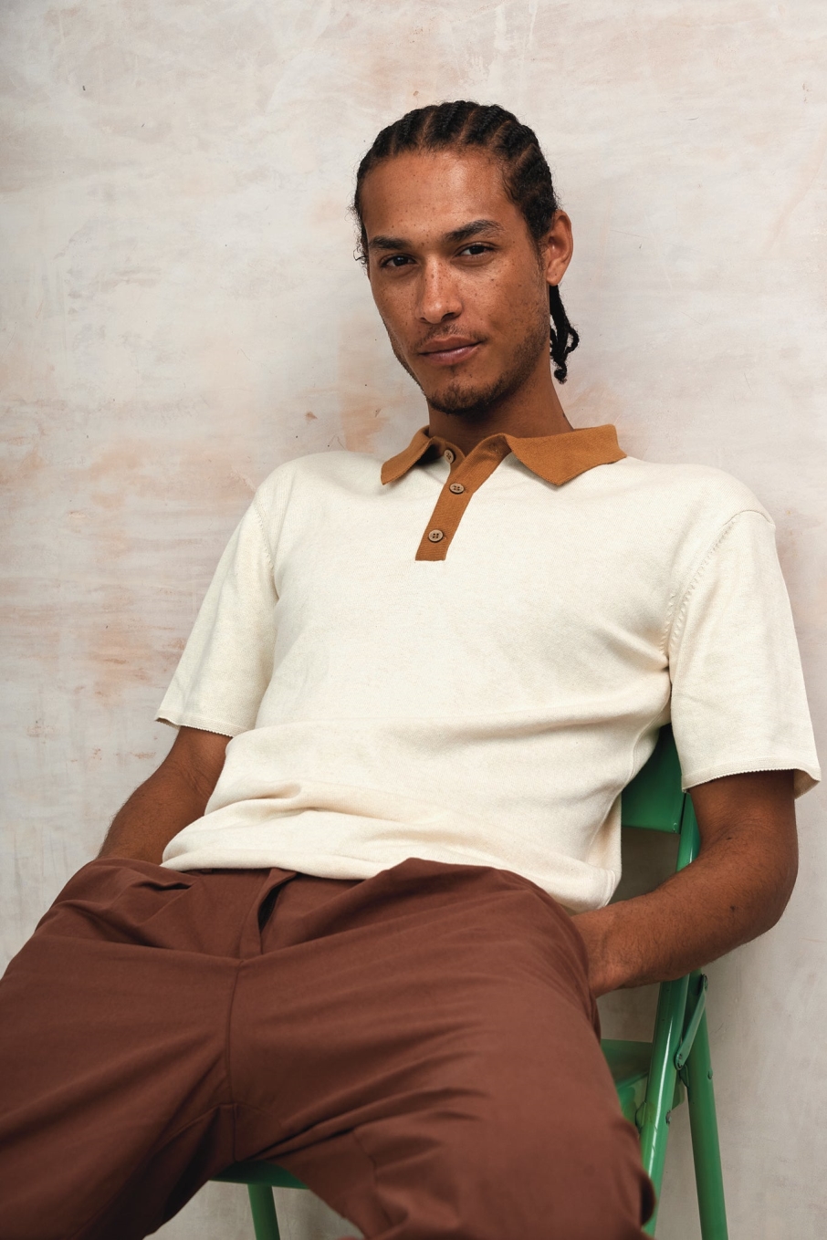 KOMODO Herren vegan Poloshirt Frank Sand Beige