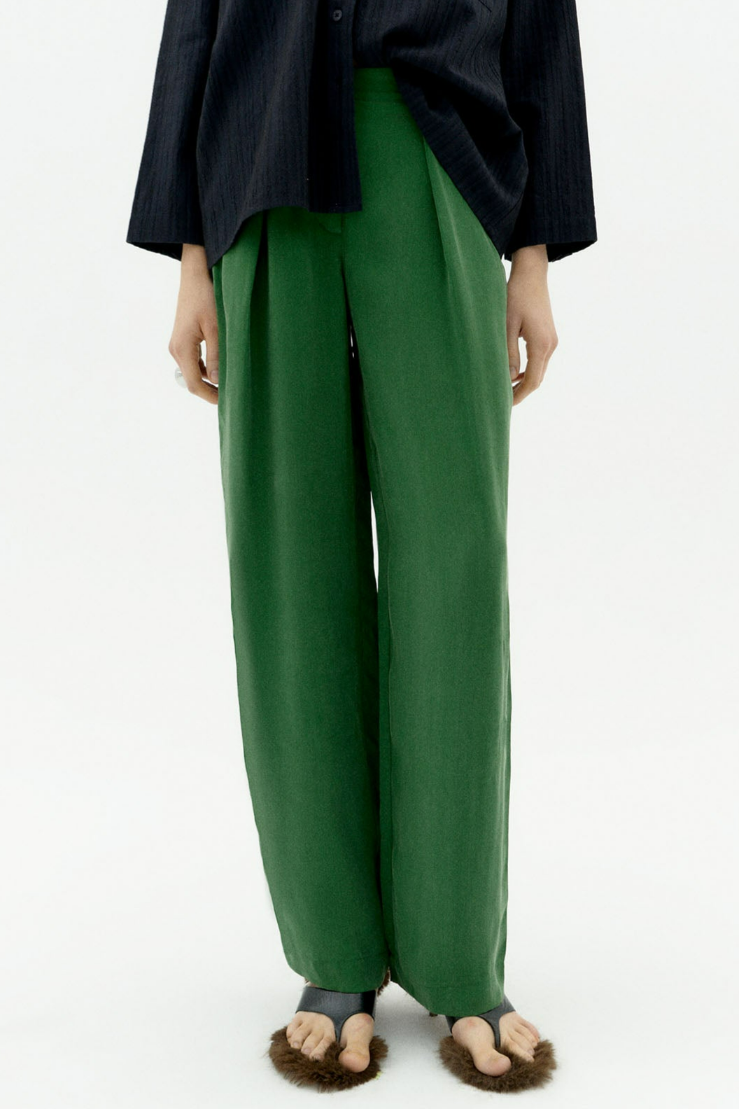Thinking mu Damen vegan Hose Cirila Gr&Atilde;&frac14;n