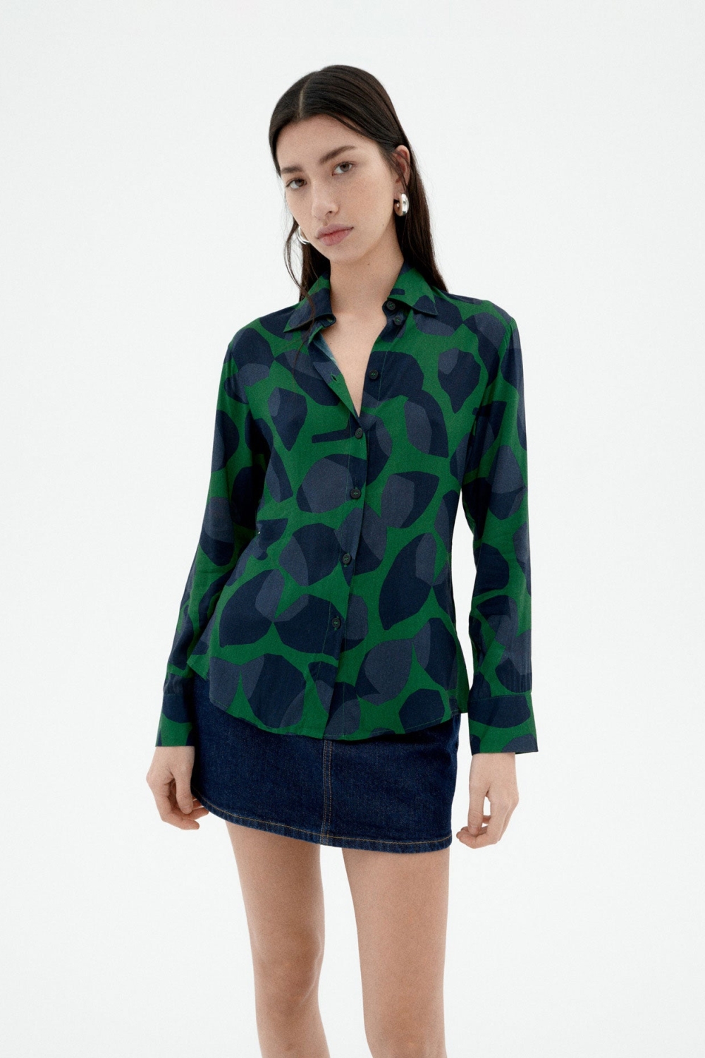 Thinking MU Damen vegan Shirt Leaf Katha Grün