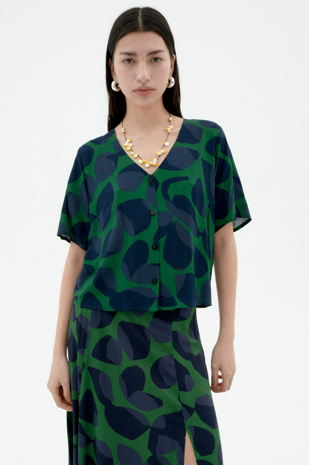 98878 - Thinking MU Damen vegan Shirt Leaf Dragonfly GrÃ¼n