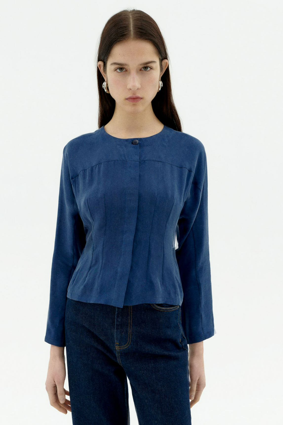 Thinking MU Damen vegan Hemd Briana Blau