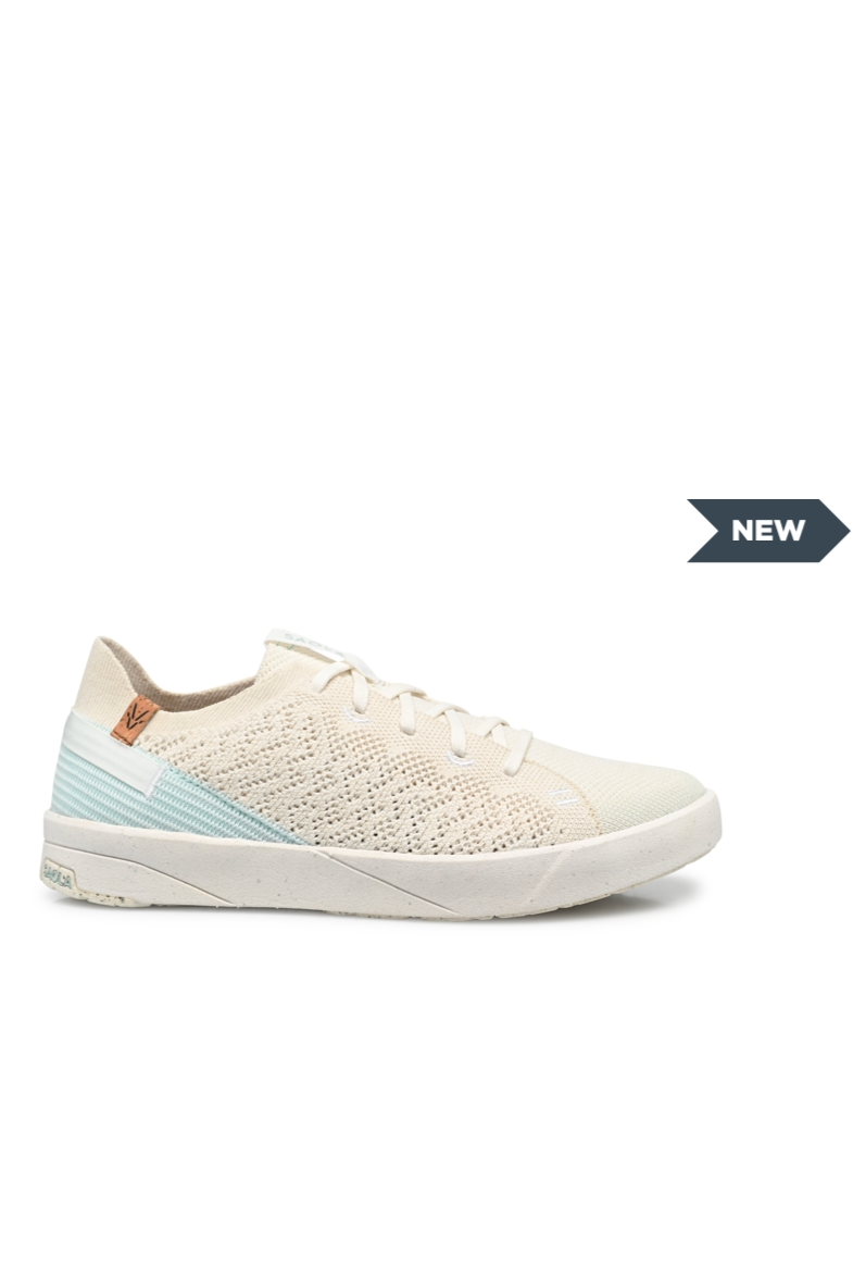 SAOLA Damen vegan Sneaker Damen Cannon Knit 3 Weiß Blassblau