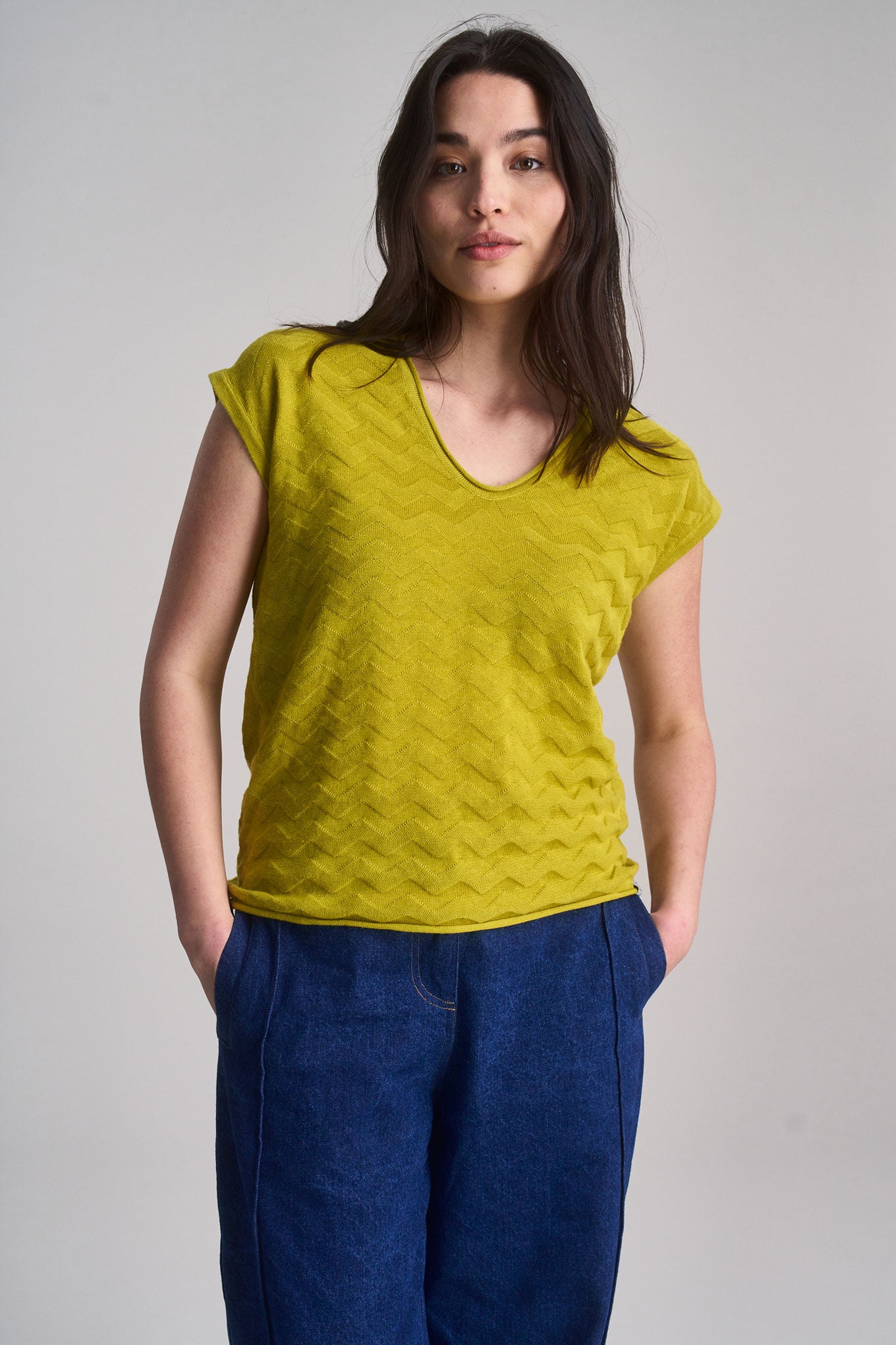 KOMODO womens vegan Vest Polly Sap Green
