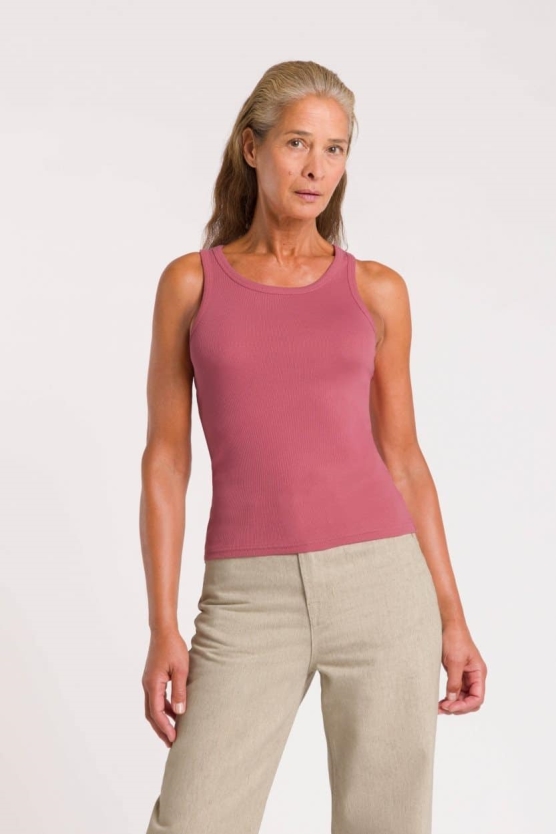 Kings of Indigo womens vegan Tank Top Kerry Dark Pink