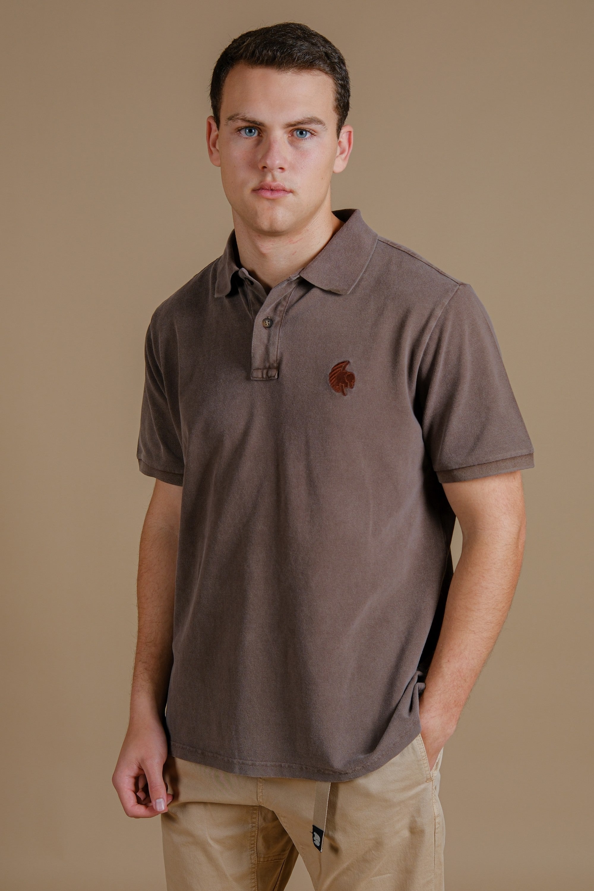 Image of Trendsplant mannen vegan Polo Filifera Pigment Woestijnpalm
