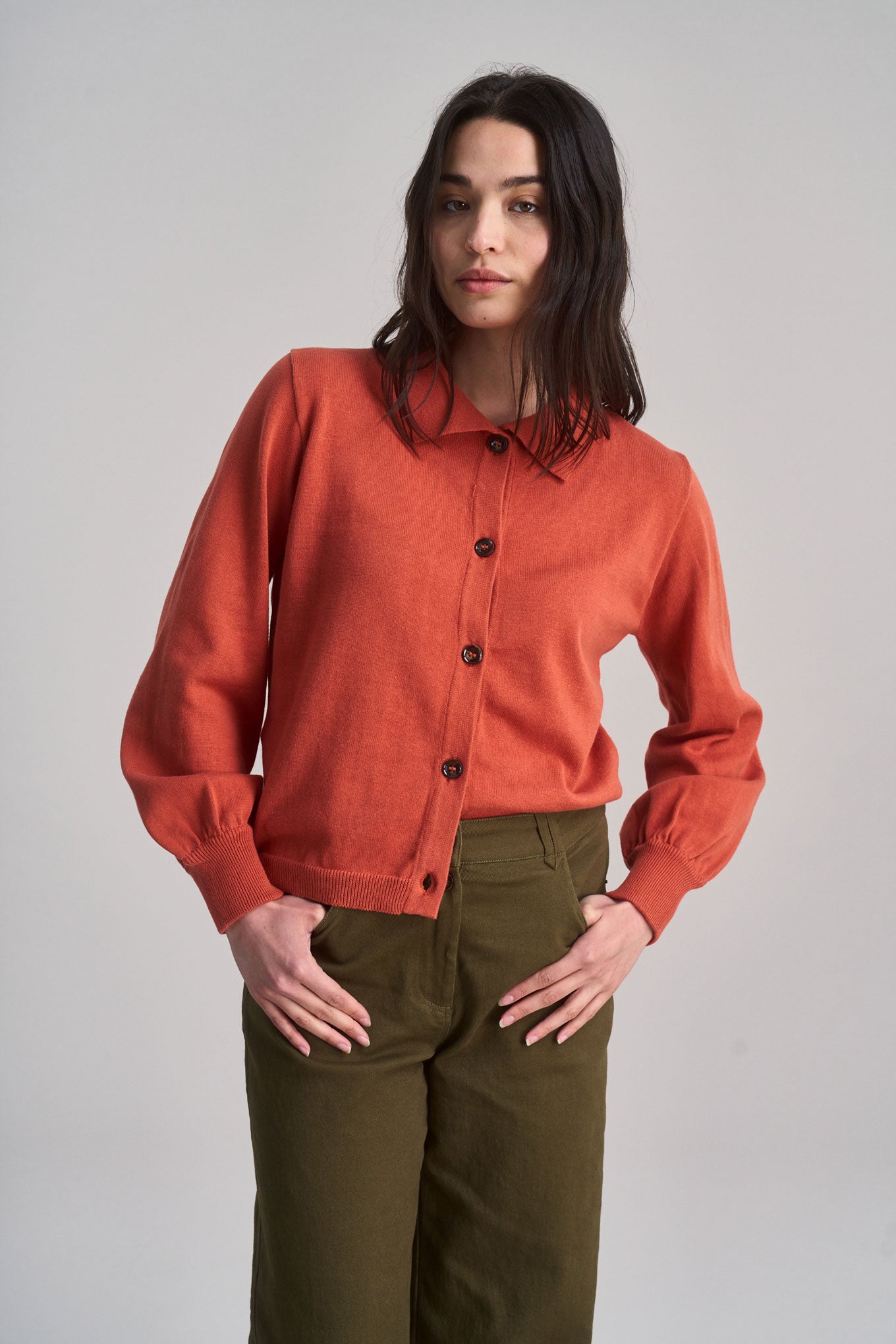 KOMODO Damen vegan Strickjacke Nani Lehm