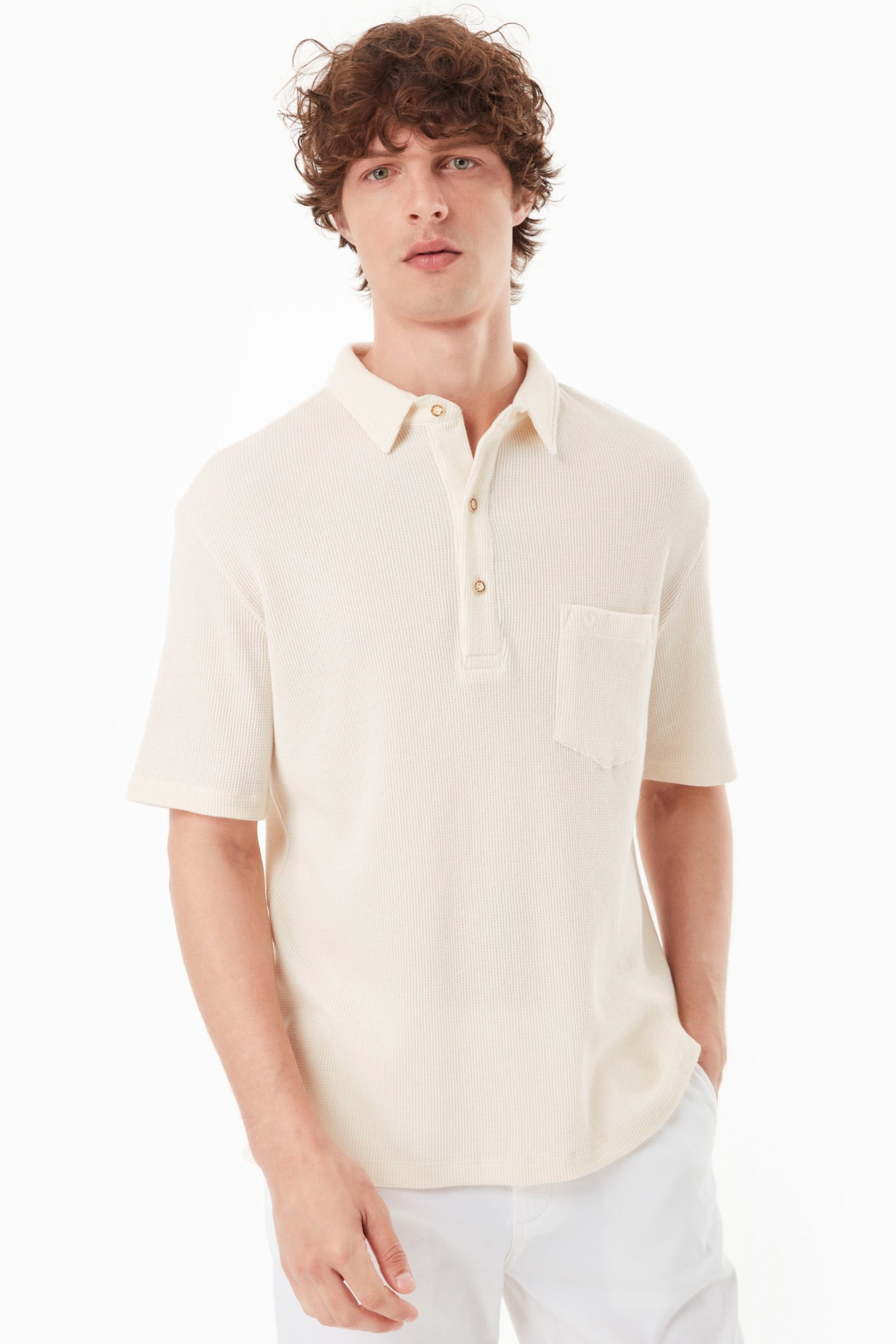 Image of ORGANICATION mannen vegan Poloshirt Korte Mouw Natuurlijk