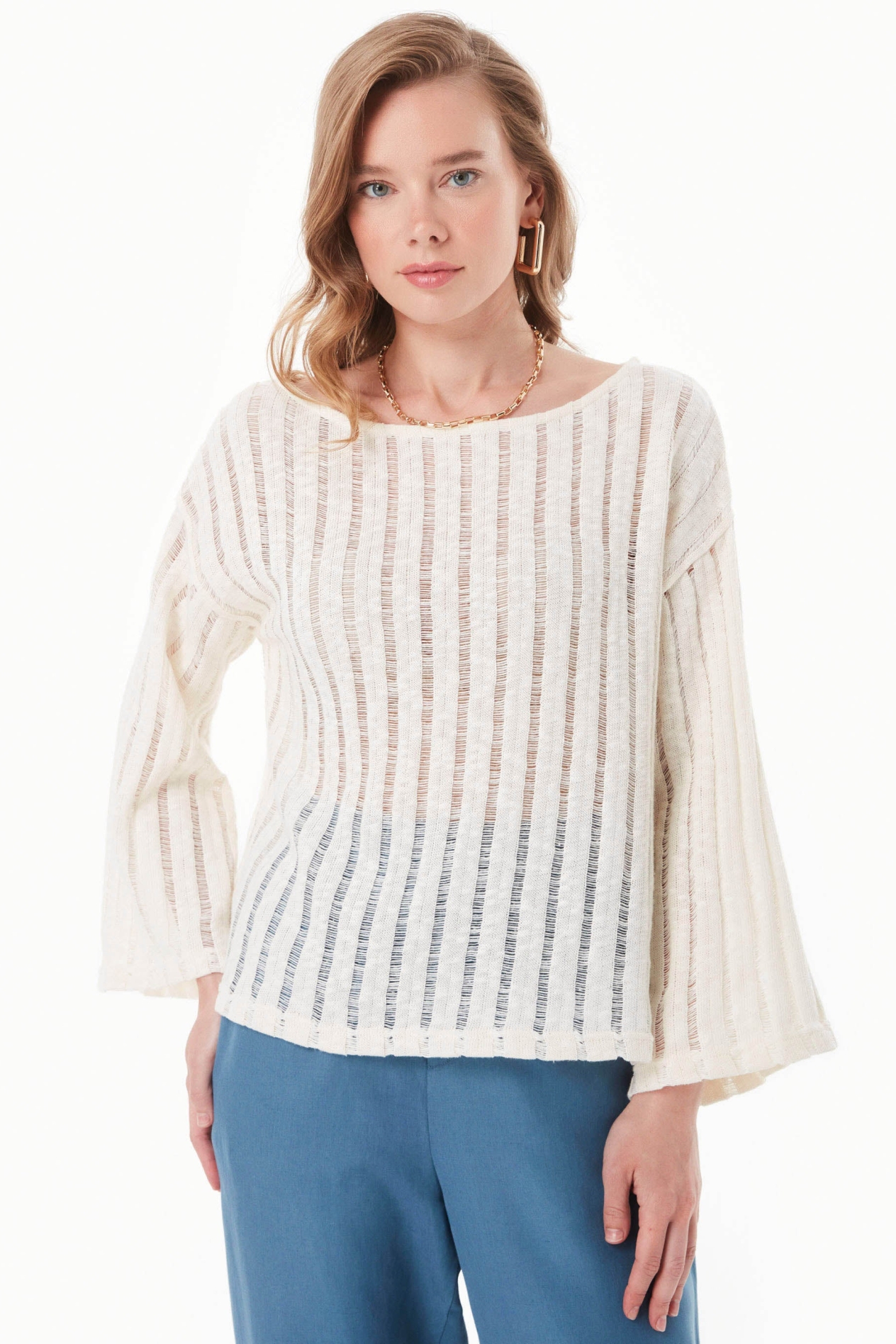 Image of ORGANICATION dames vegan Blouse Natuurlijk