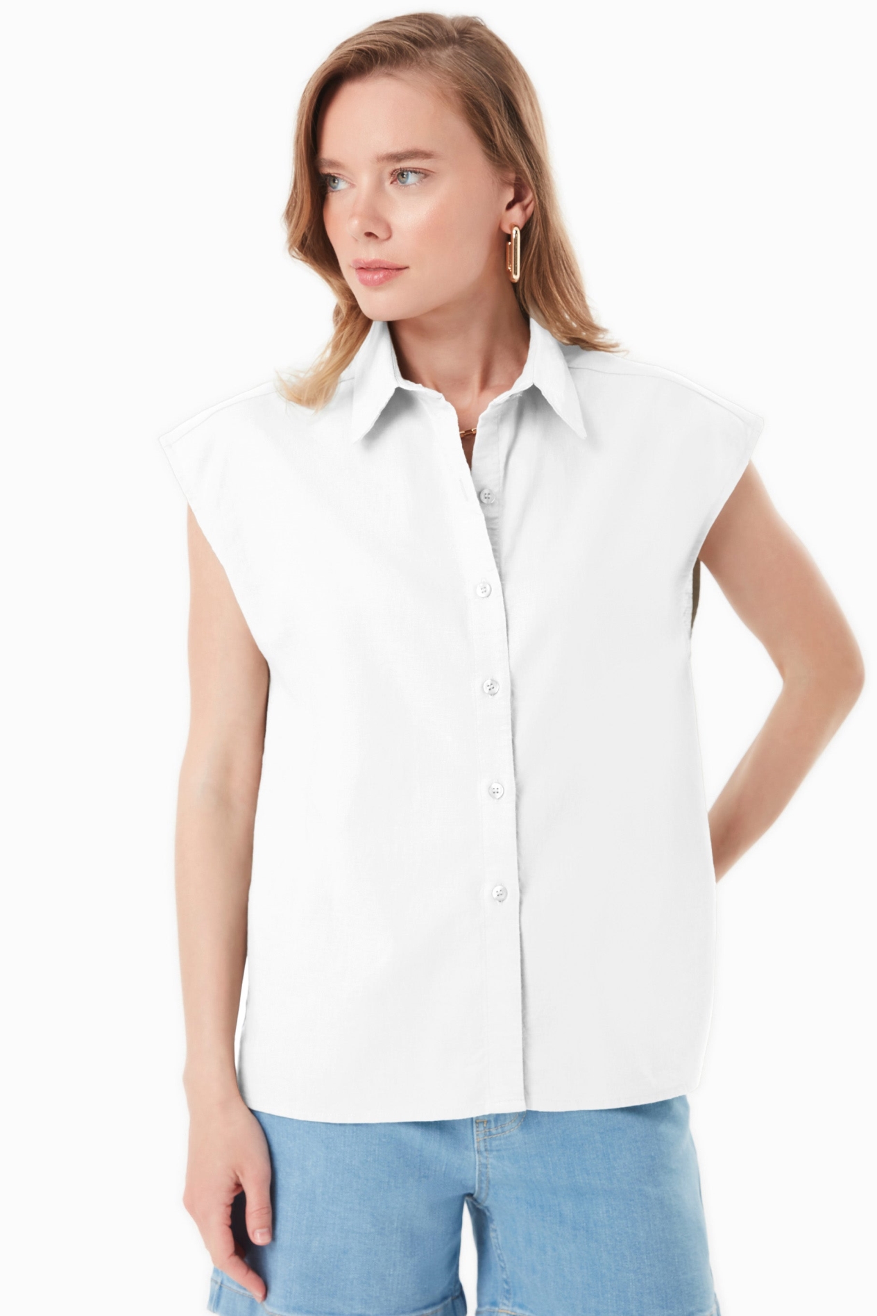 Image of ORGANICATION dames vegan Blouse Gebroken Wit