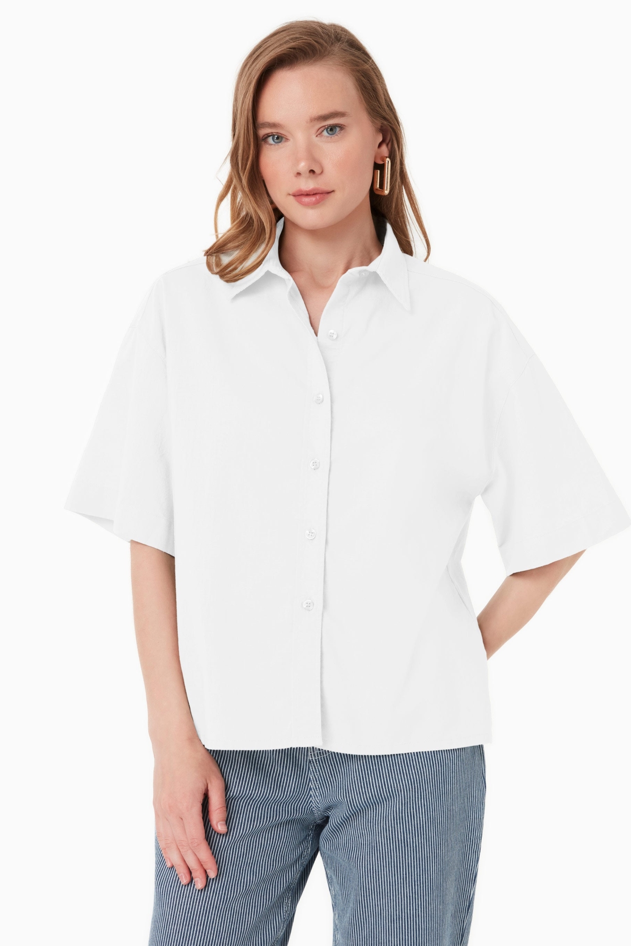 ORGANICATION womens vegan Blouse Off White