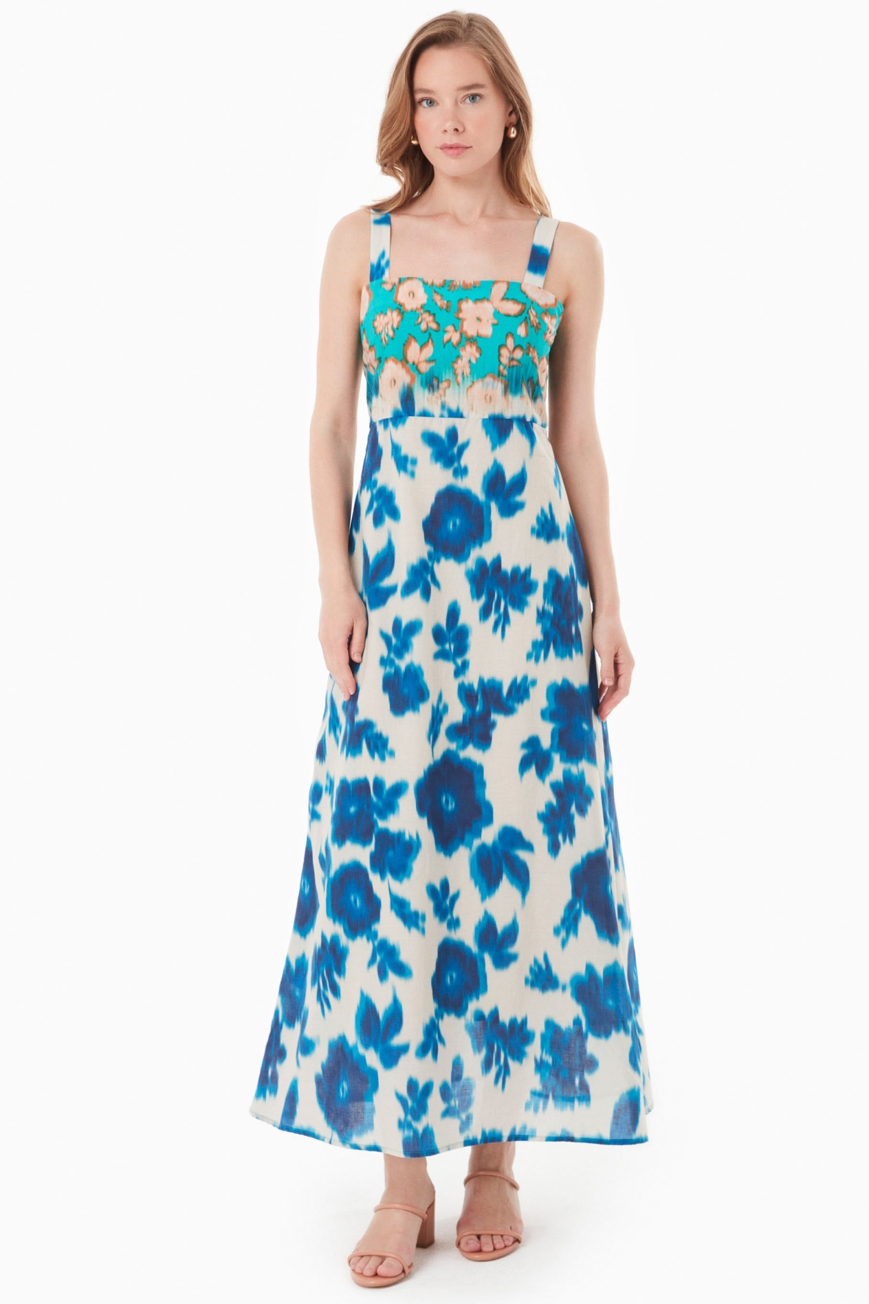Image of ORGANICATION dames vegan Jurk Voile Vage Bloemen