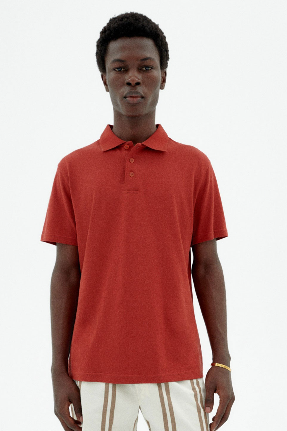 Thinking mu Herren vegan Polohemd Rot