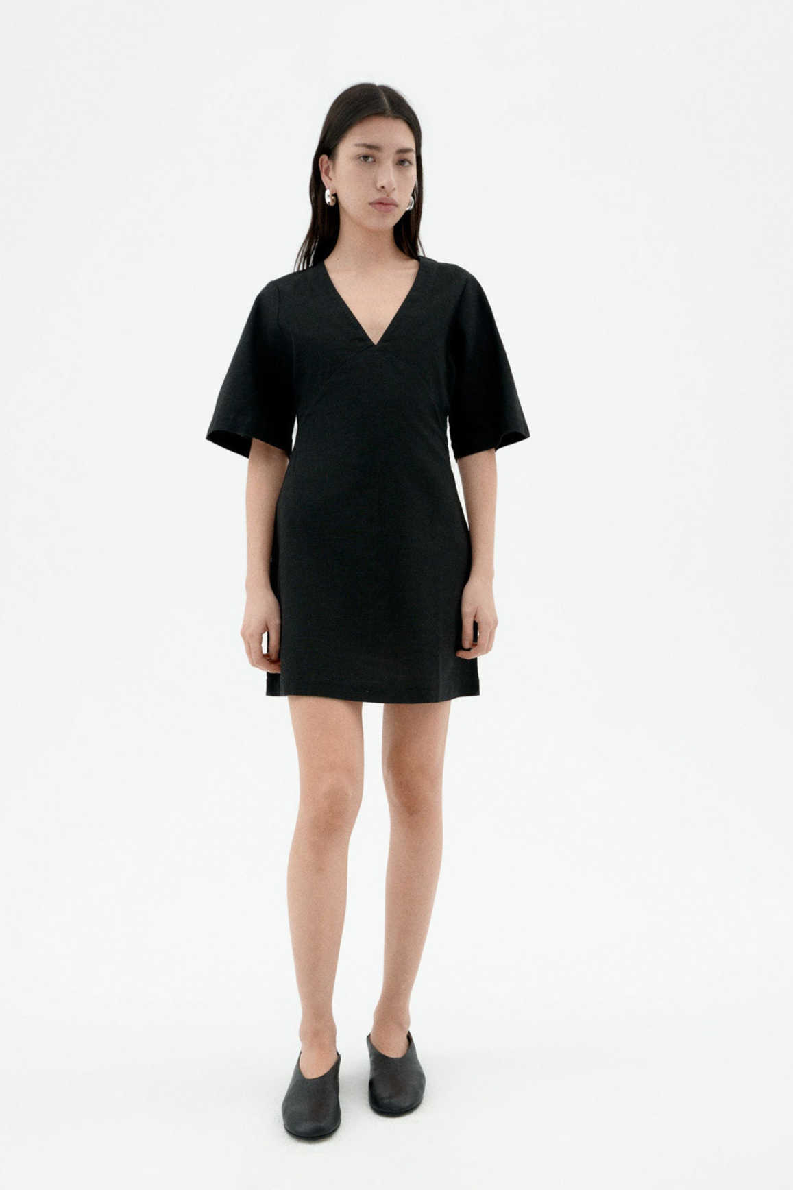 Thinking mu Damen vegan Kleid Kim Schwarz