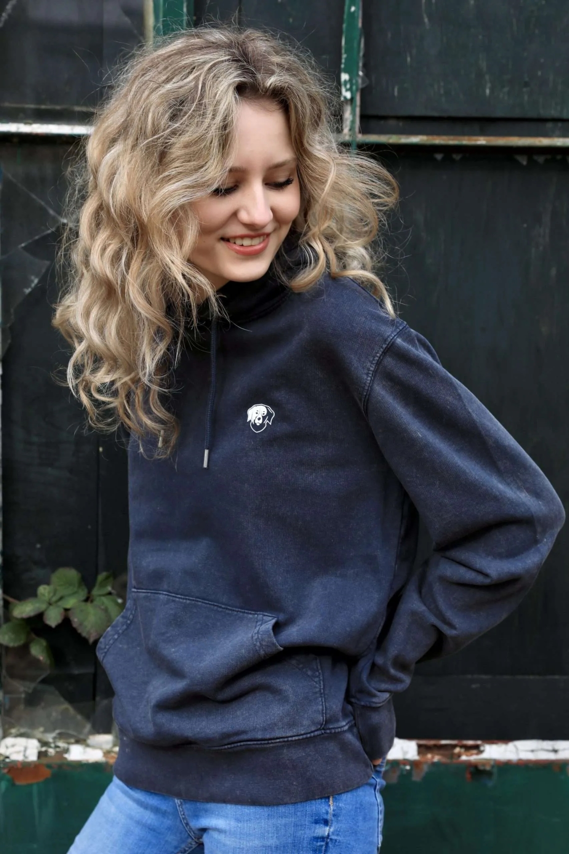 Image of IT'S PAWSOME dames vegan Hoodie Unisex Duo Donker