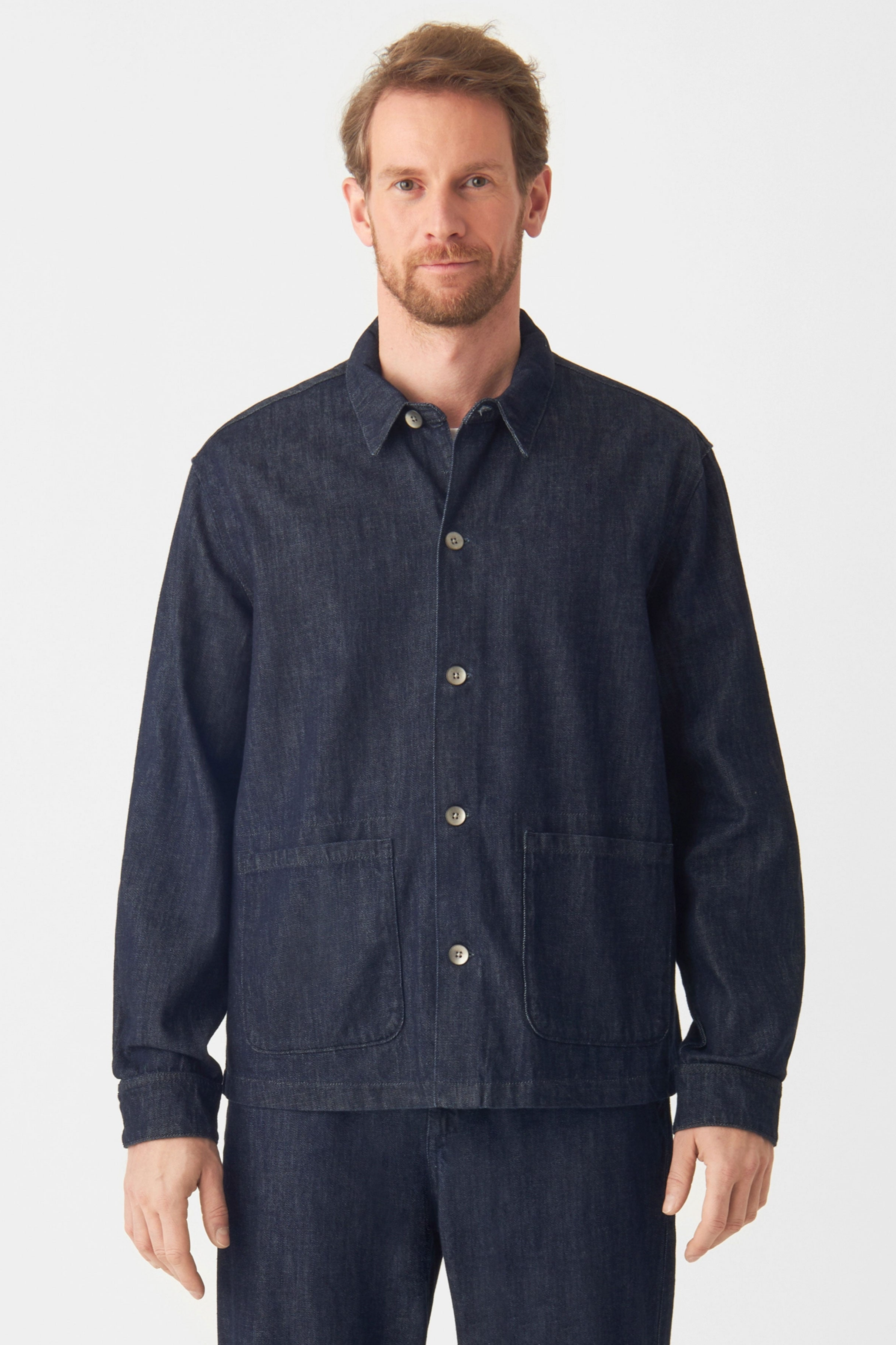 Dawn Herren vegan Jacke Sorry Shacket Blau