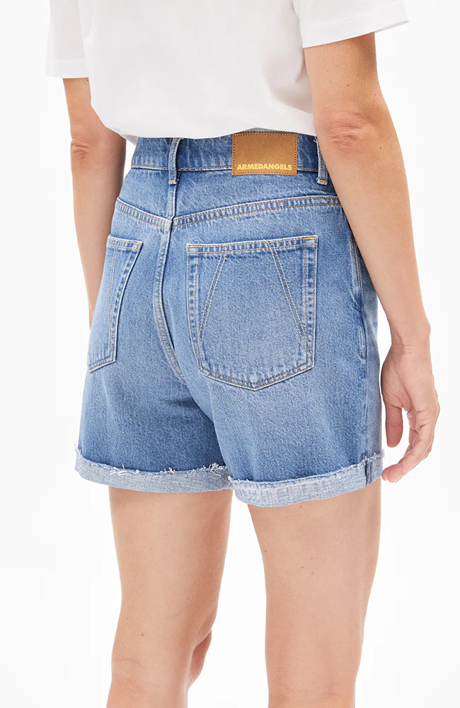 ARMEDANGELS Damen vegan Shorts Sheaari Atlas Blau