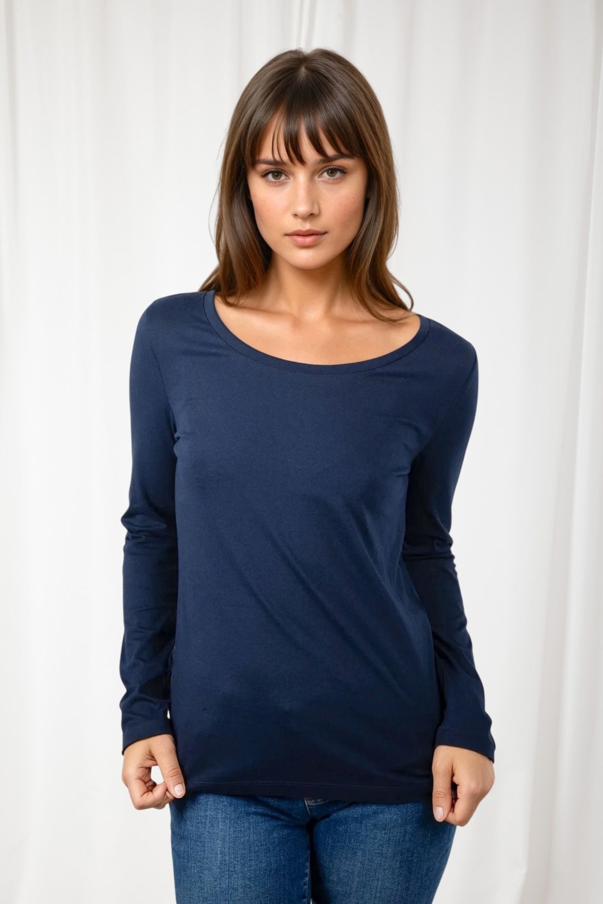TORLAND womens vegan Longsleeve Singer Navy Blue