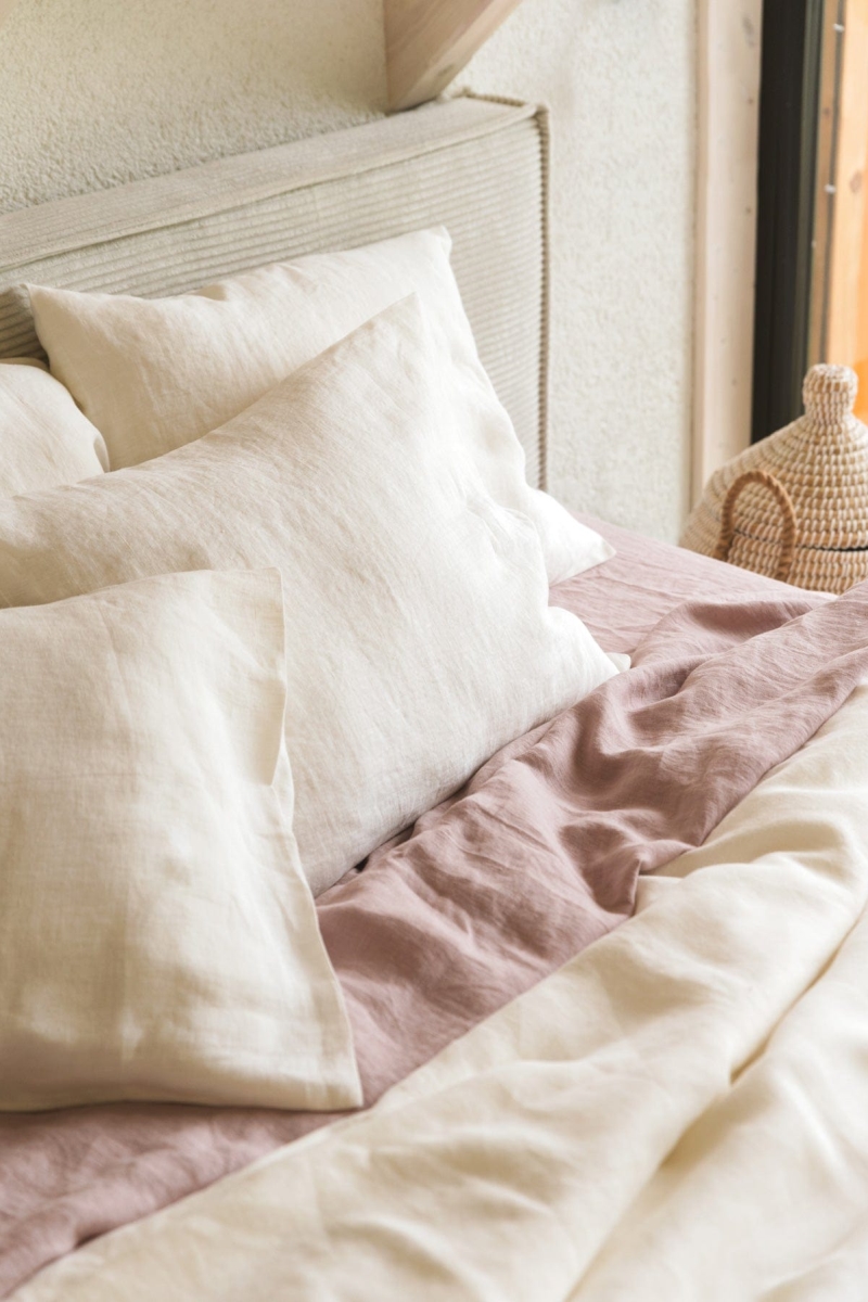 AmourLinen unisex vegan Pillowcase White