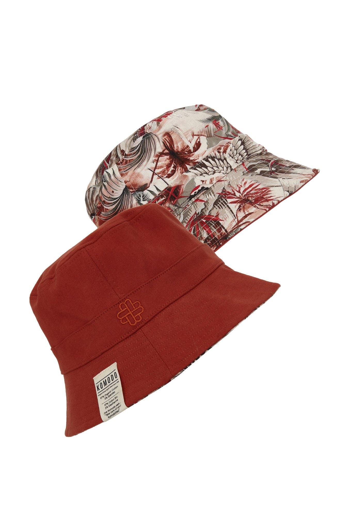 KOMODO Fischerhut Reversibel Unisex Bali Rot