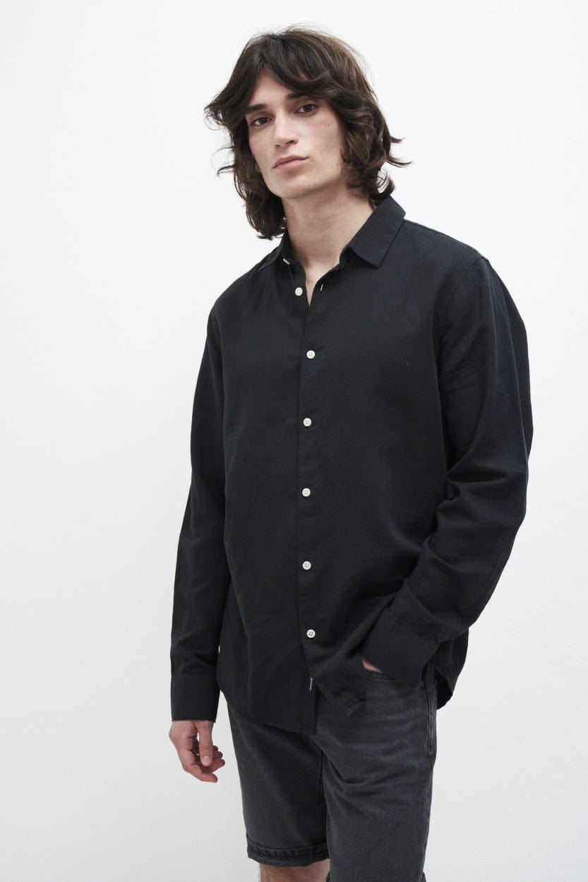 Kuyichi Herren vegan Hemd Nico Schwarz