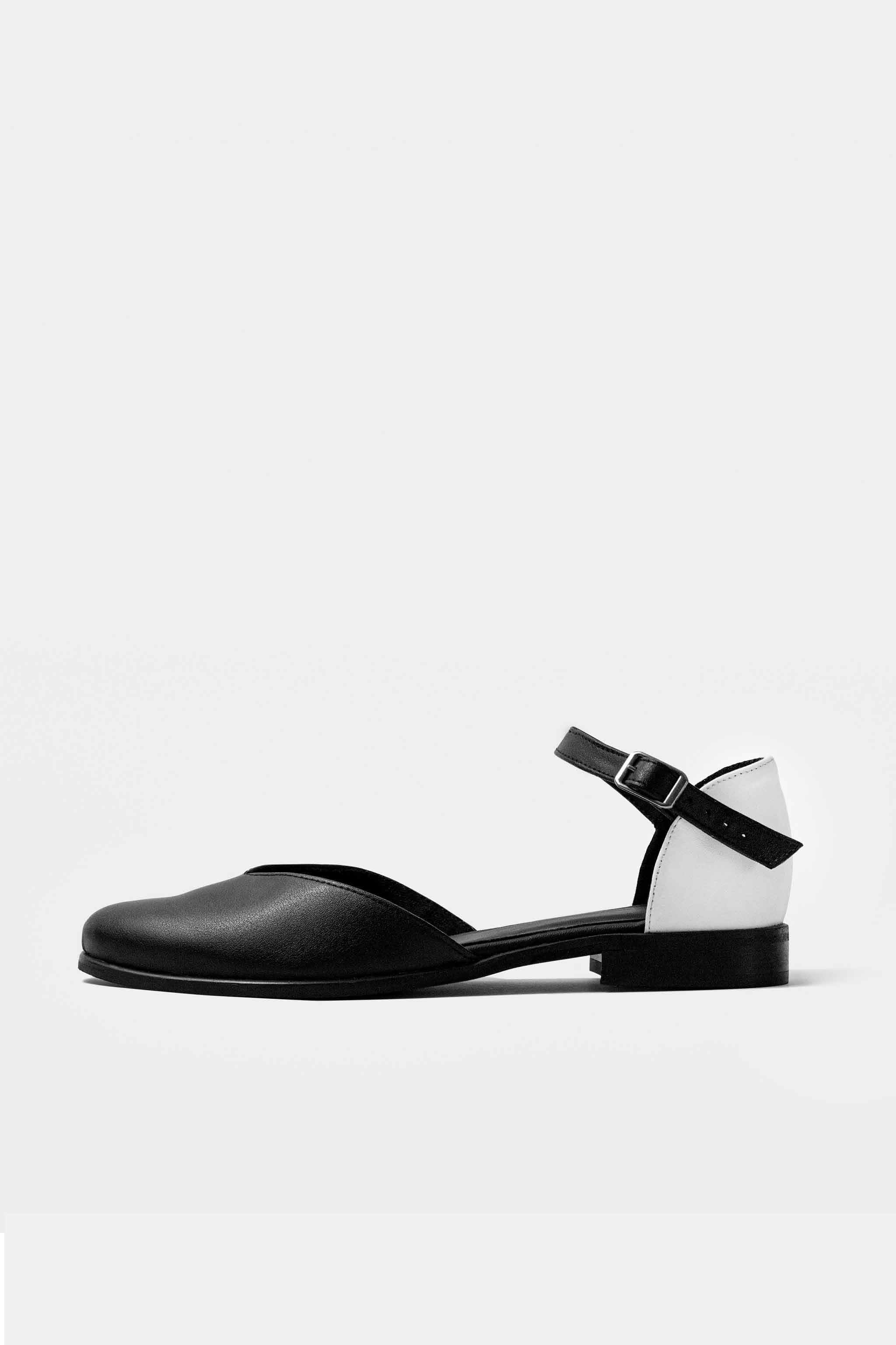 Image of BOHEMA dames vegan Ballerina's Alexa Zwart Wit