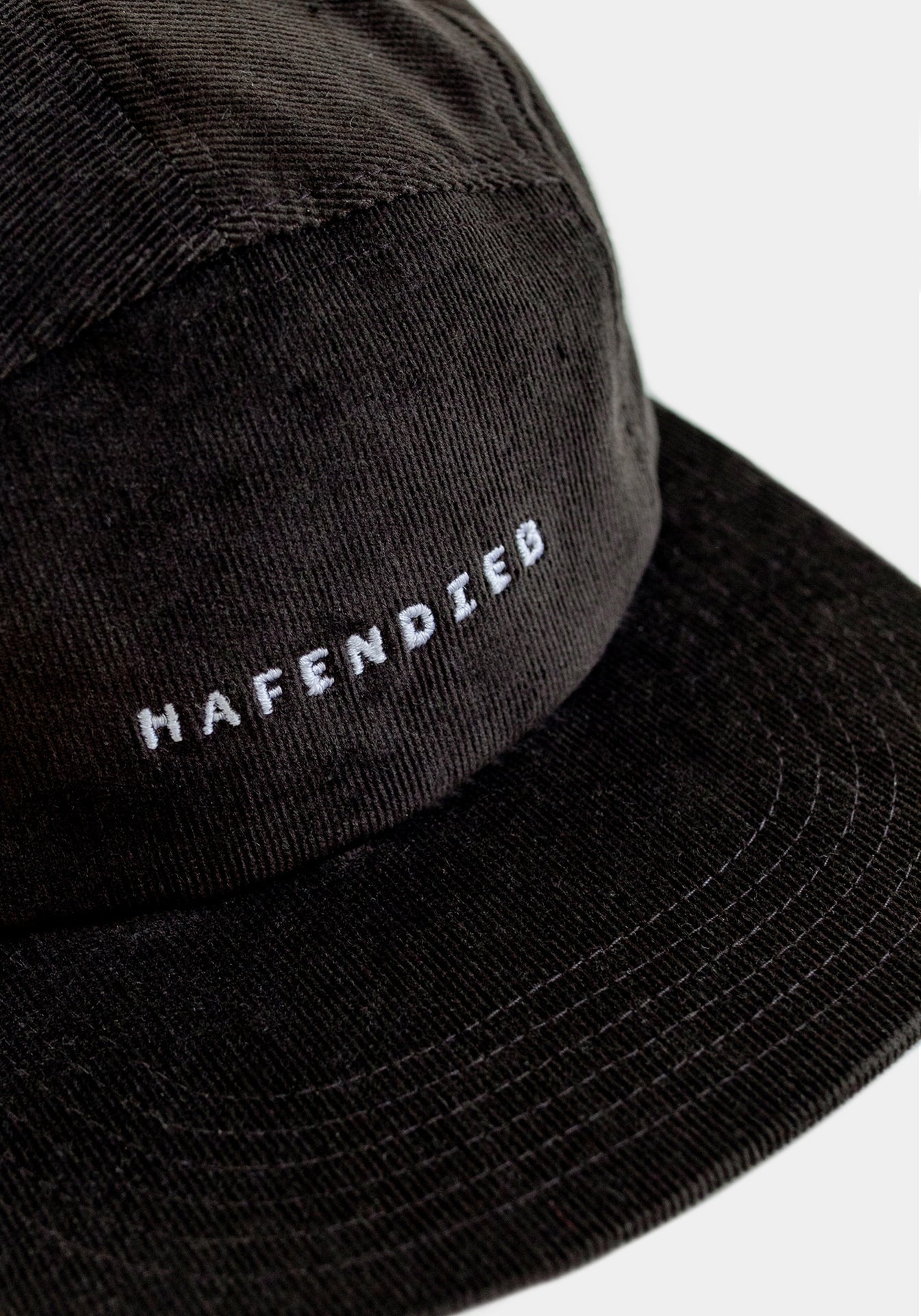 Hafendieb men vegan 5 Panel Cap Logo Stick Brown