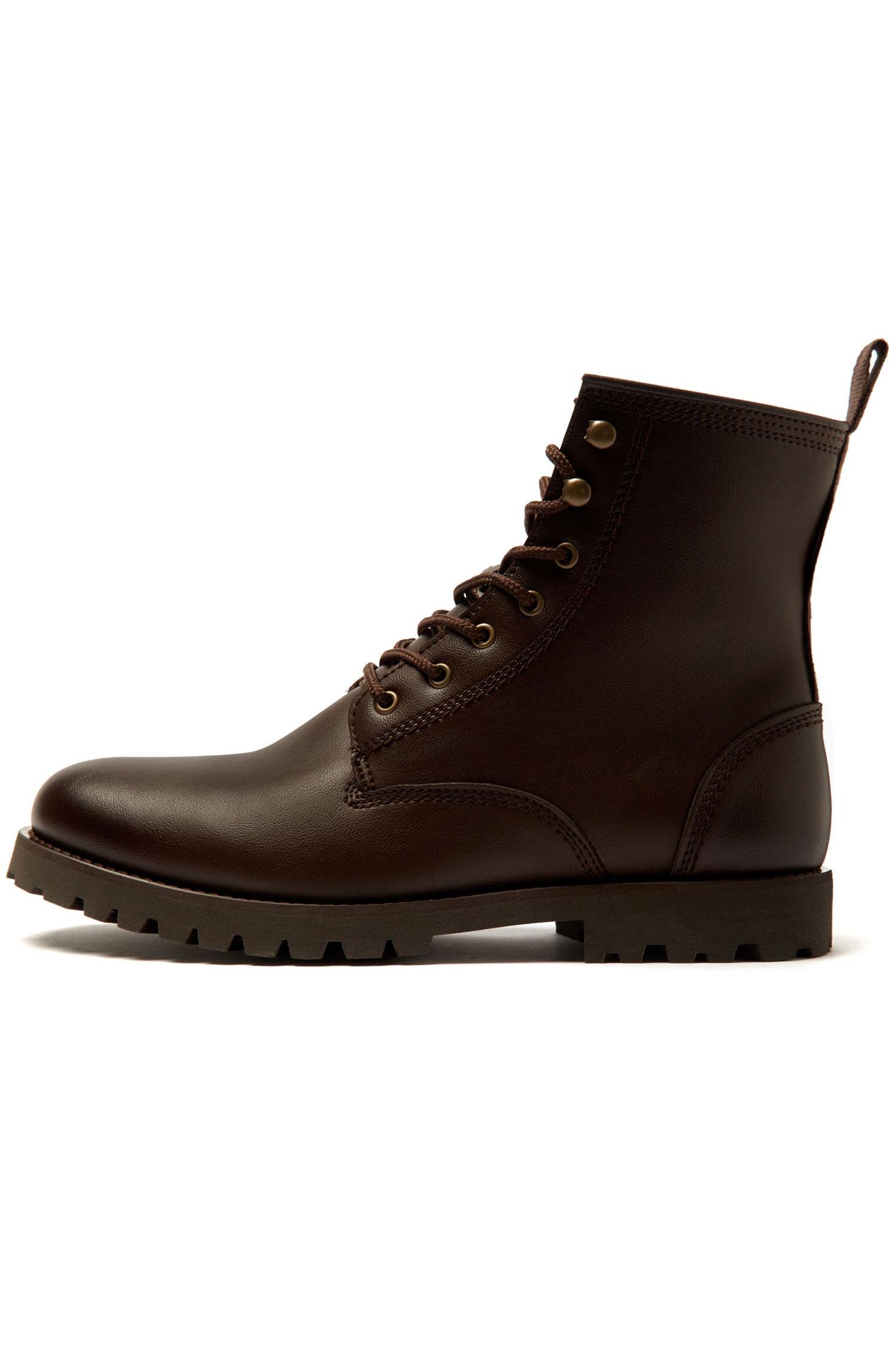 Will's Vegan Store Herren vegan Rangers Stiefel Dunkelbraun