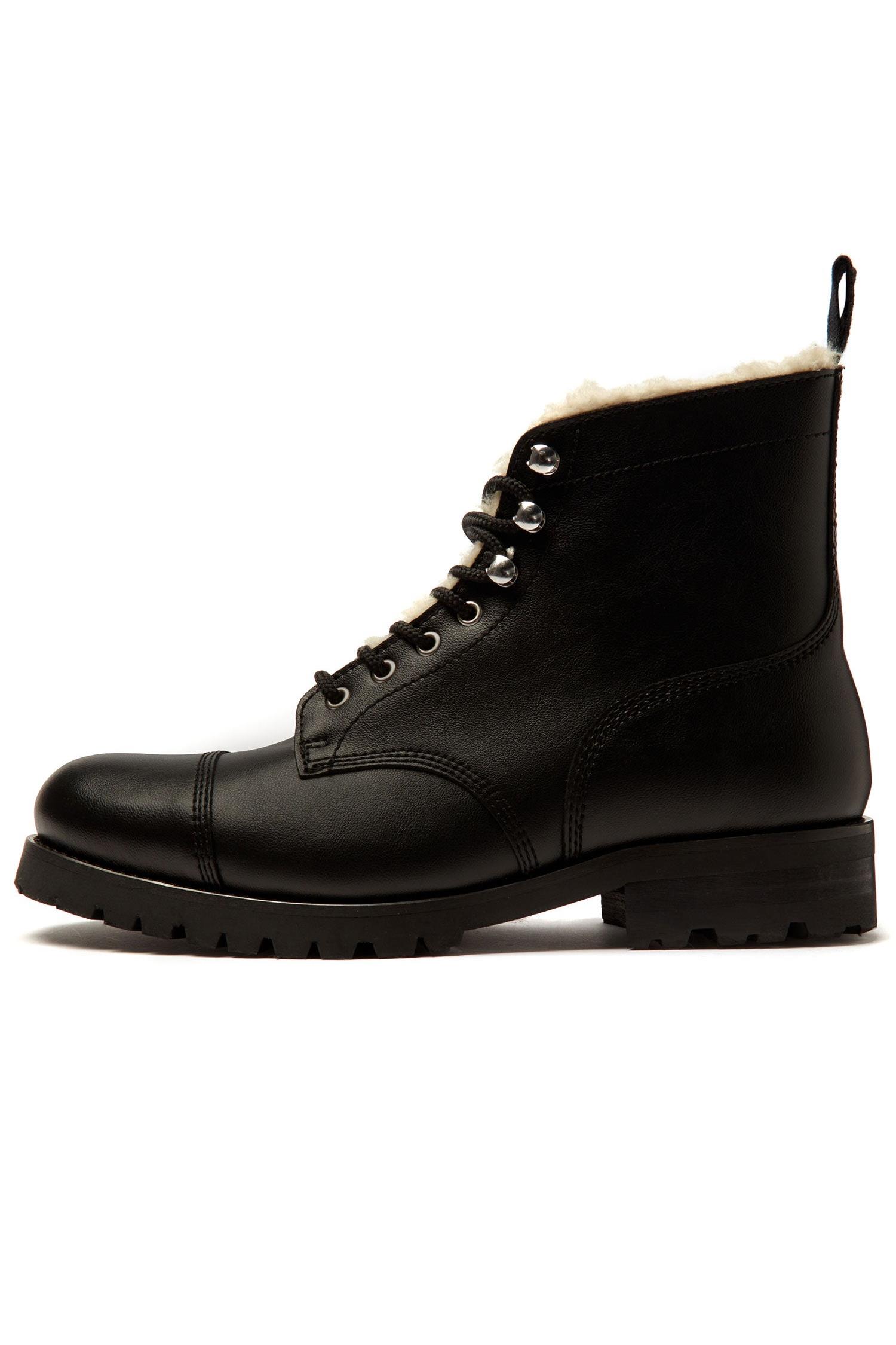 Image of Will's Vegan Store dames vegan Dames GeÃ¯soleerde Werklaarzen Zwart