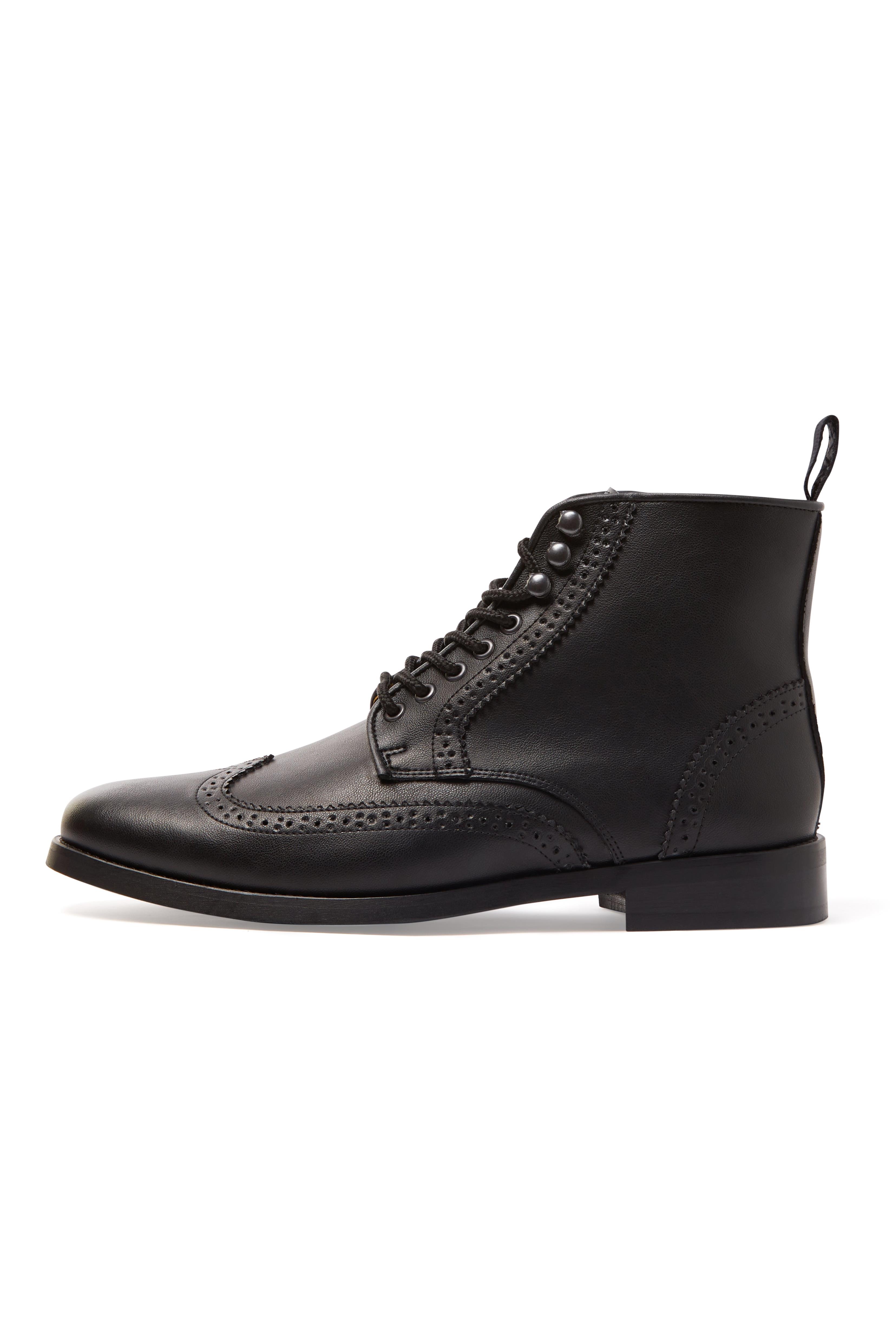 Image of Will's Vegan Store mannen vegan Brogue Laarzen Zwart