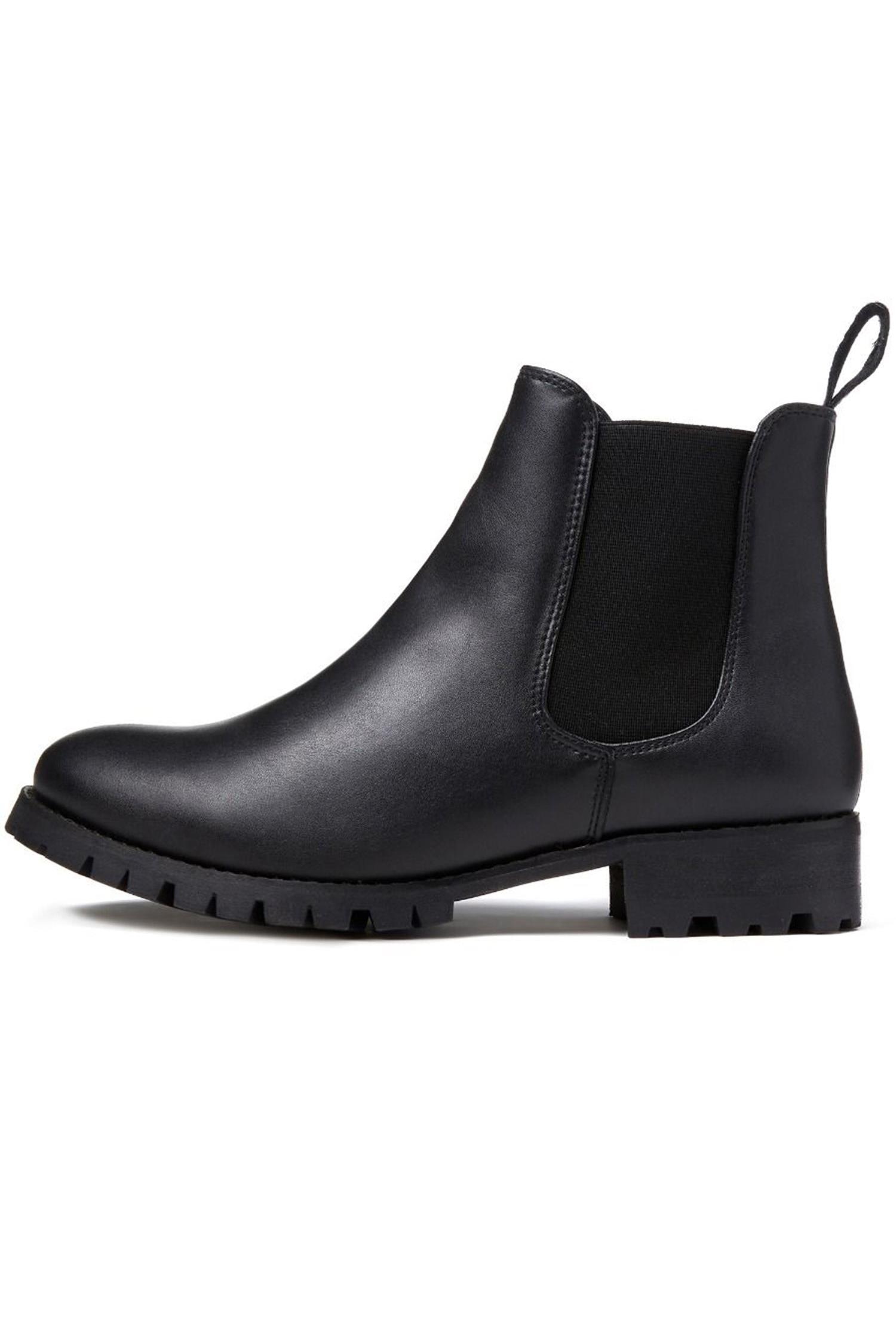 Will's Vegan Store Herren vegan Luxe Deep Tread Chelsea Boots Schwarz