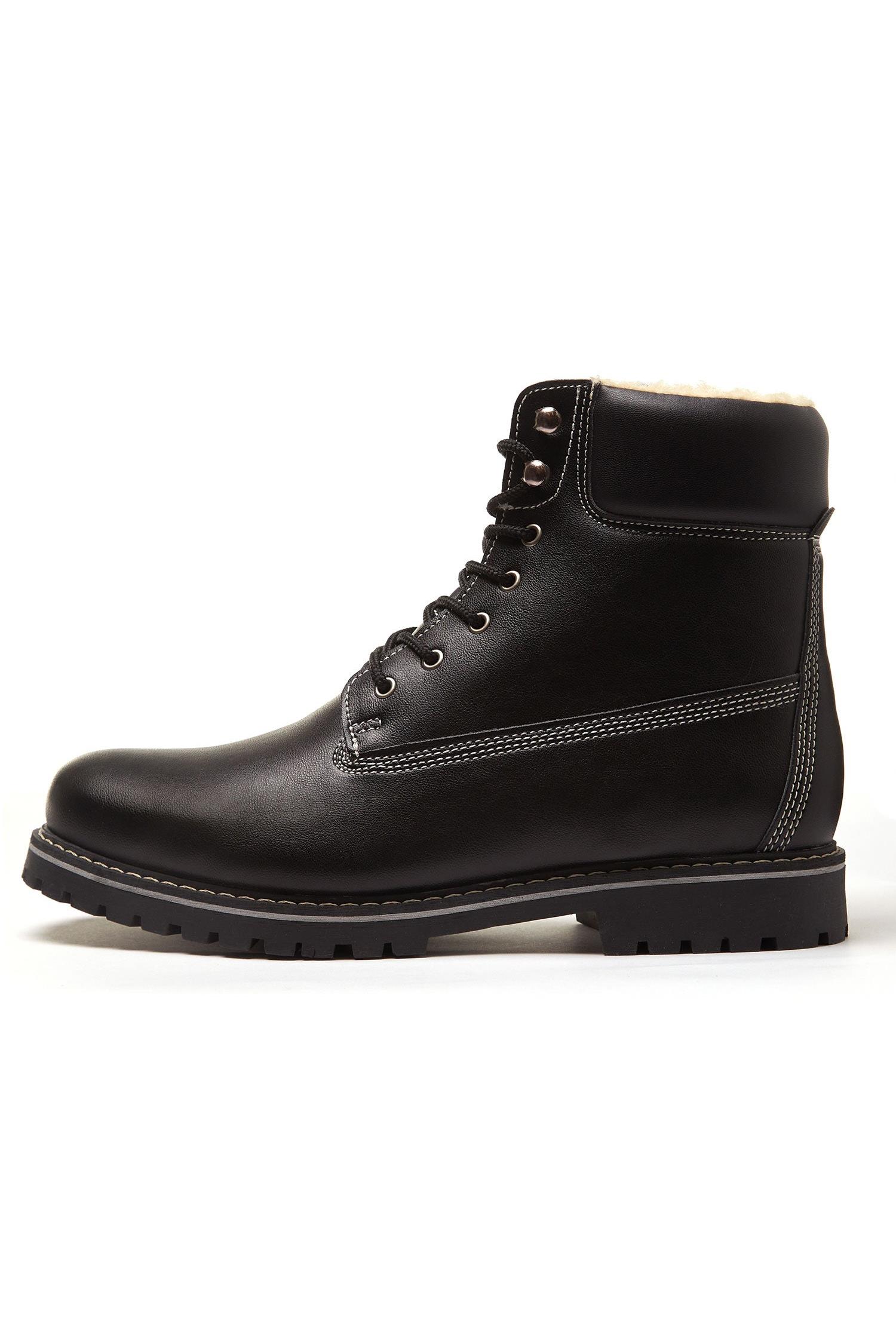 Image of Will's Vegan Store mannen vegan GeÃ¯soleerde Dock Boots Zwart