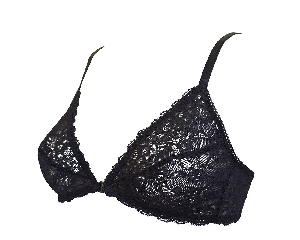 Anekdot womens vegan New Moon Soft Bralette Black