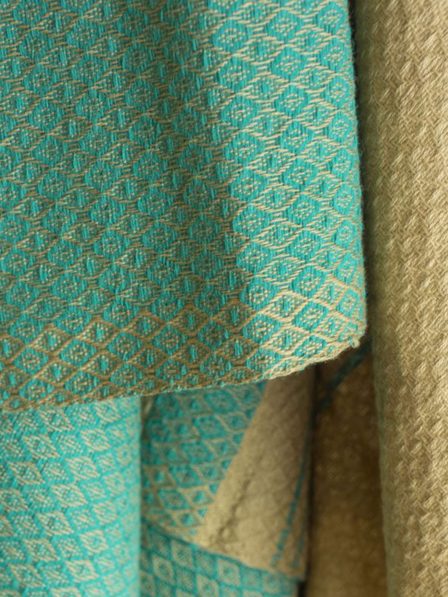 nice to meet me unisex vegan Towel Foutas Collection Sand & Steam Blue/Brown