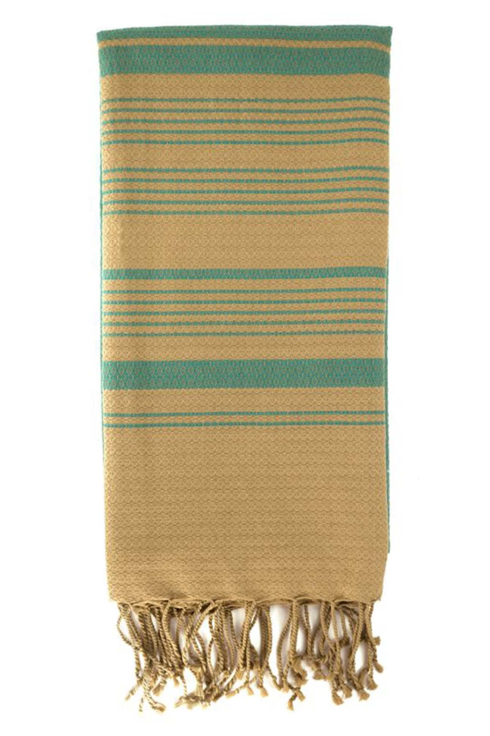 nice to meet me unisex vegan Towel Foutas Collection Sand & Steam Blue/Brown
