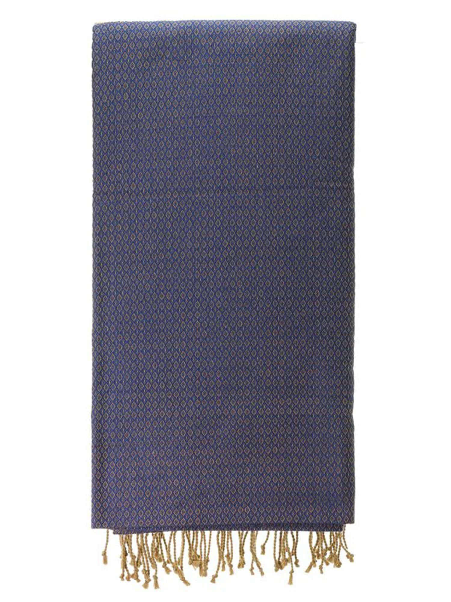 nice to meet me unisex vegan Towel Foutas Collection Sand & Imperial Blue/Brown