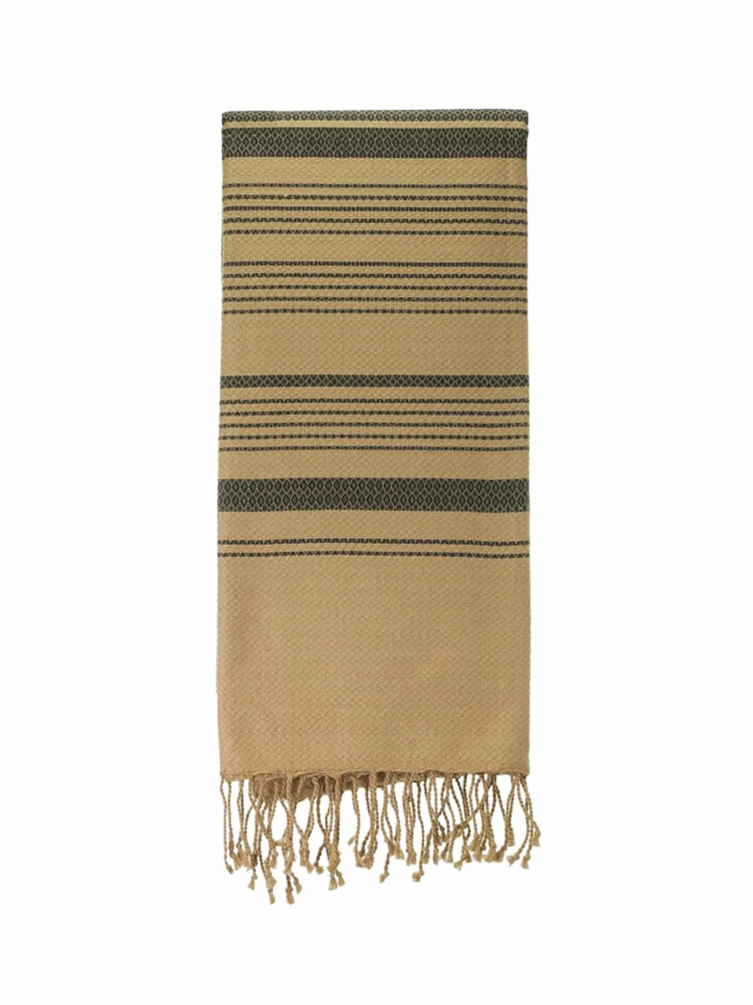 nice to meet me unisex vegan Towel Foutas Collection Sand & Ash Grey/Brown