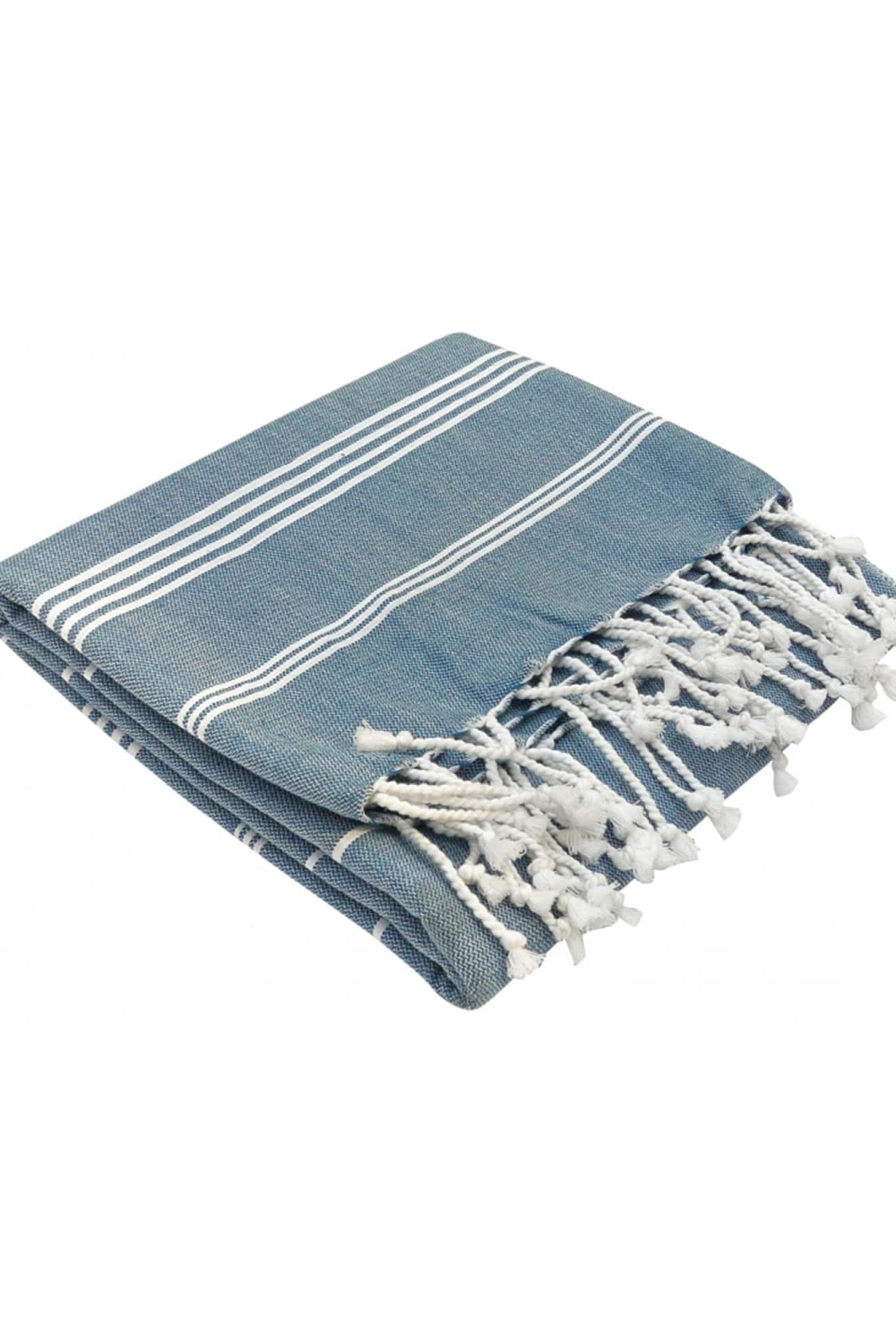 nice to meet me unisex vegan Fouta Hammam White And Ocean