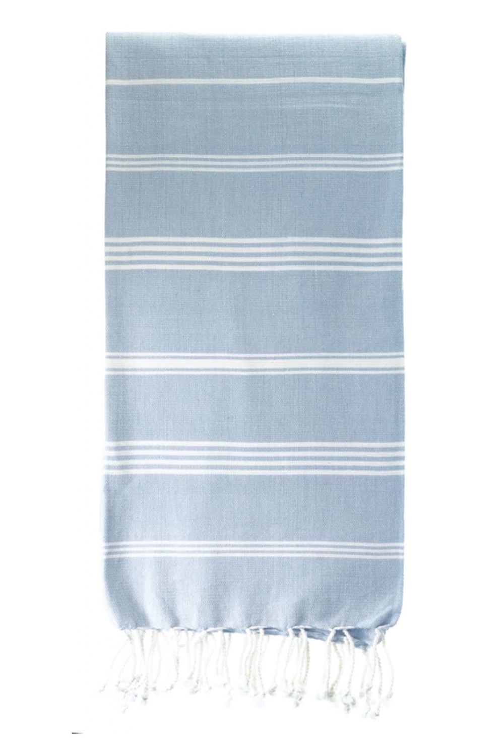 nice to meet me unisex vegan Fouta Hammam White And Cloud