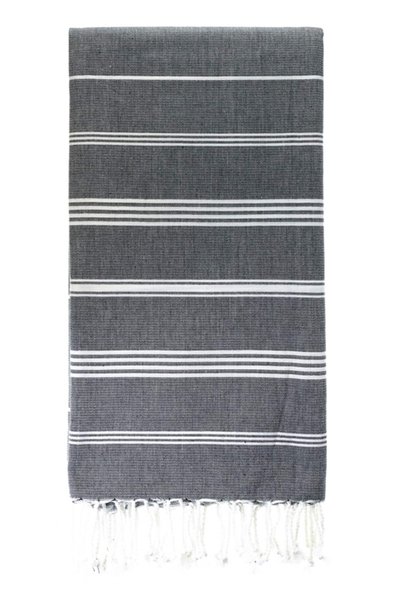 nice to meet me unisex vegan Fouta Hammam White And Anthracite
