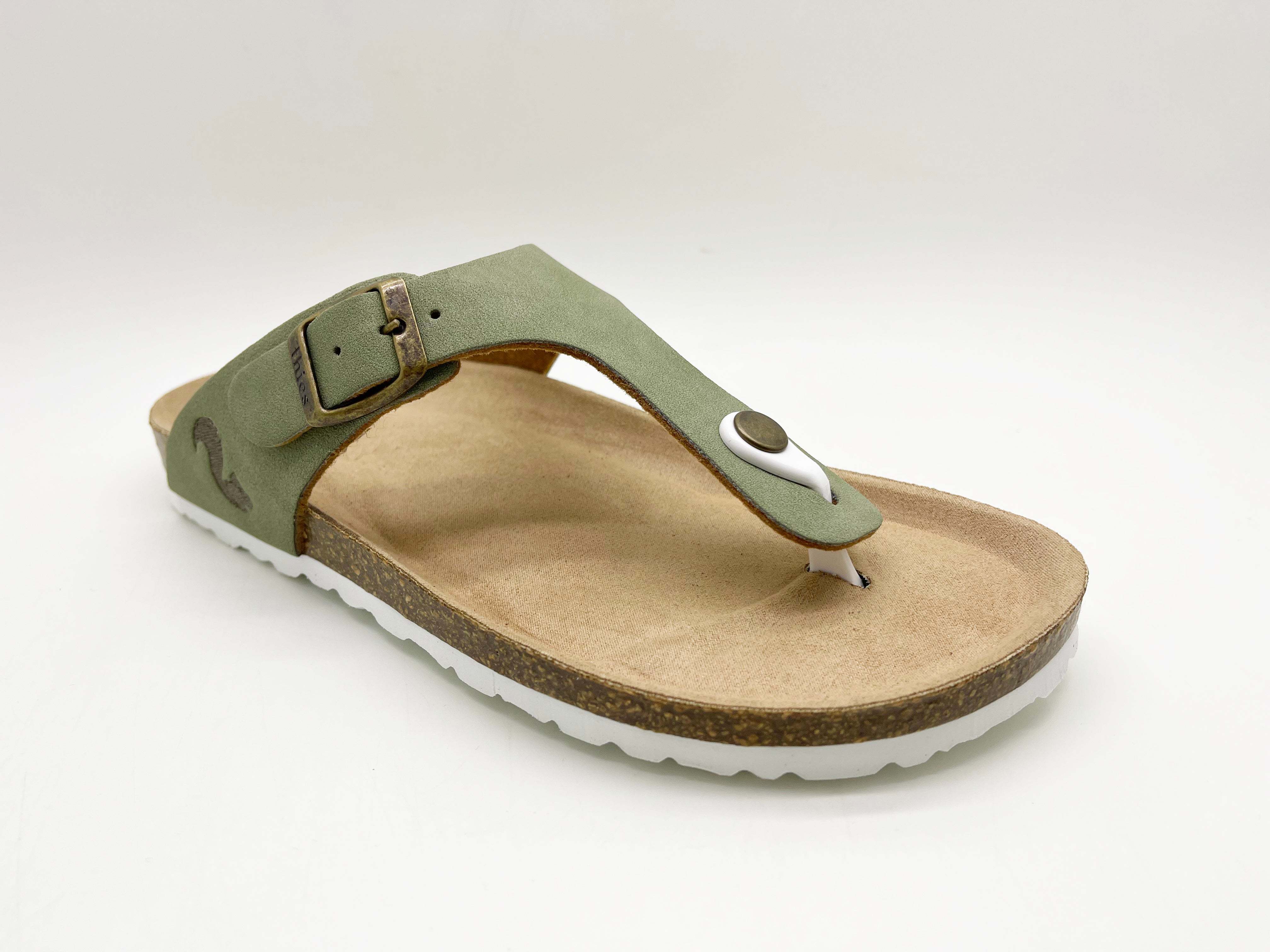 thies womens vegan Sandals Emerald Green