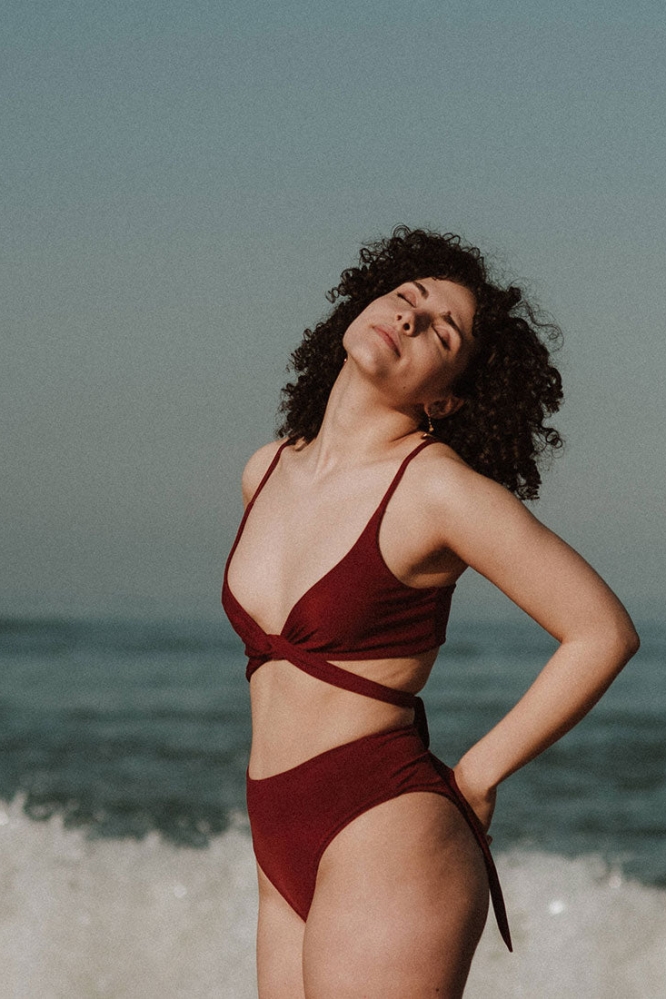 Image of Anekdot dames vegan Lin Bikinitop Merlot