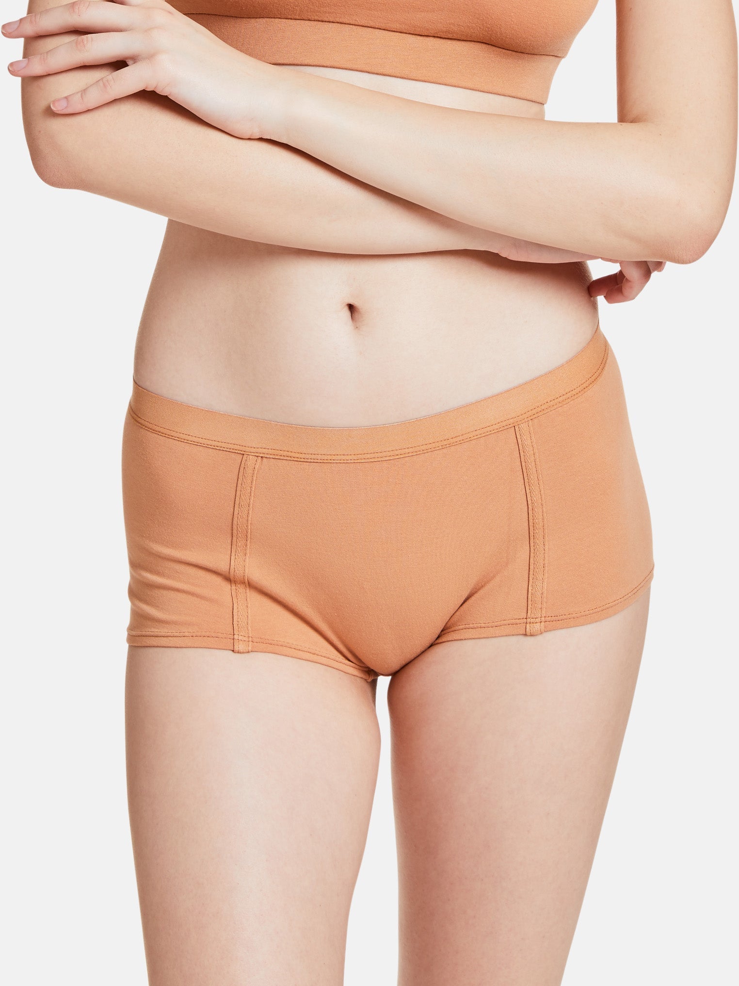 VATTER womens vegan 3-Pack Shorts Easy Emma Sandstorm