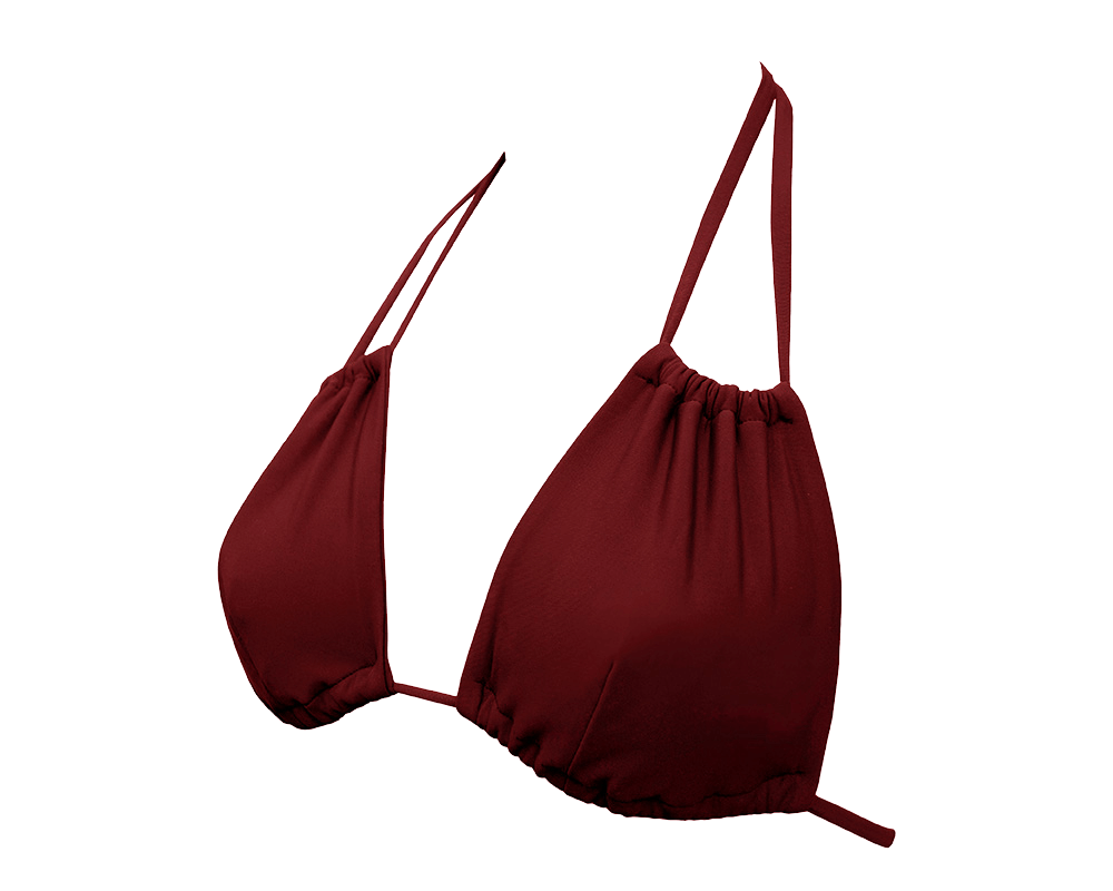 58780 - Damen vegan Low Versatile Bikinioberteil Merlot