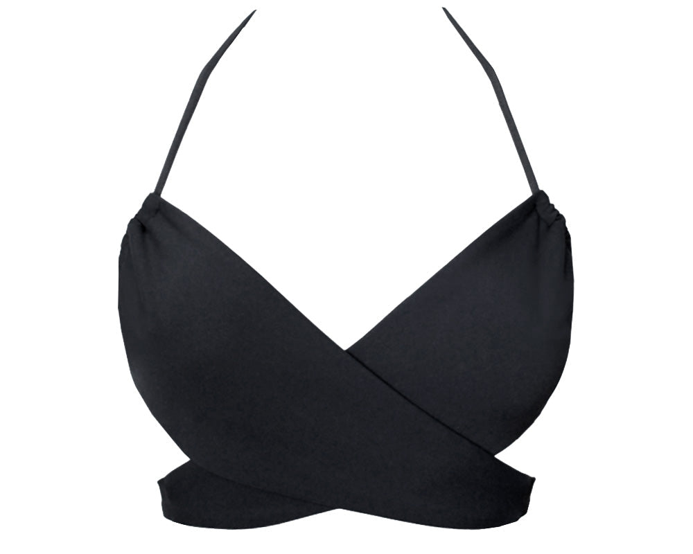 Anekdot womens vegan Versatile Bikini Top Black