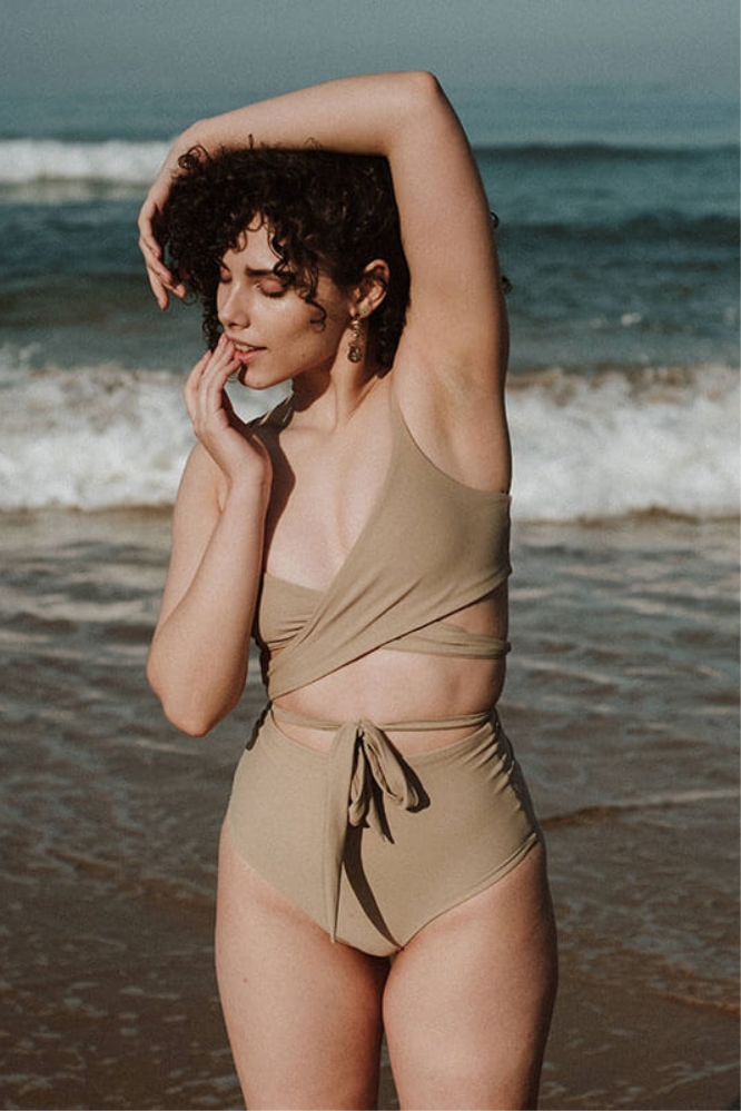 Image of Anekdot dames vegan Core High Bikinibroekje MozaÃ¯ek