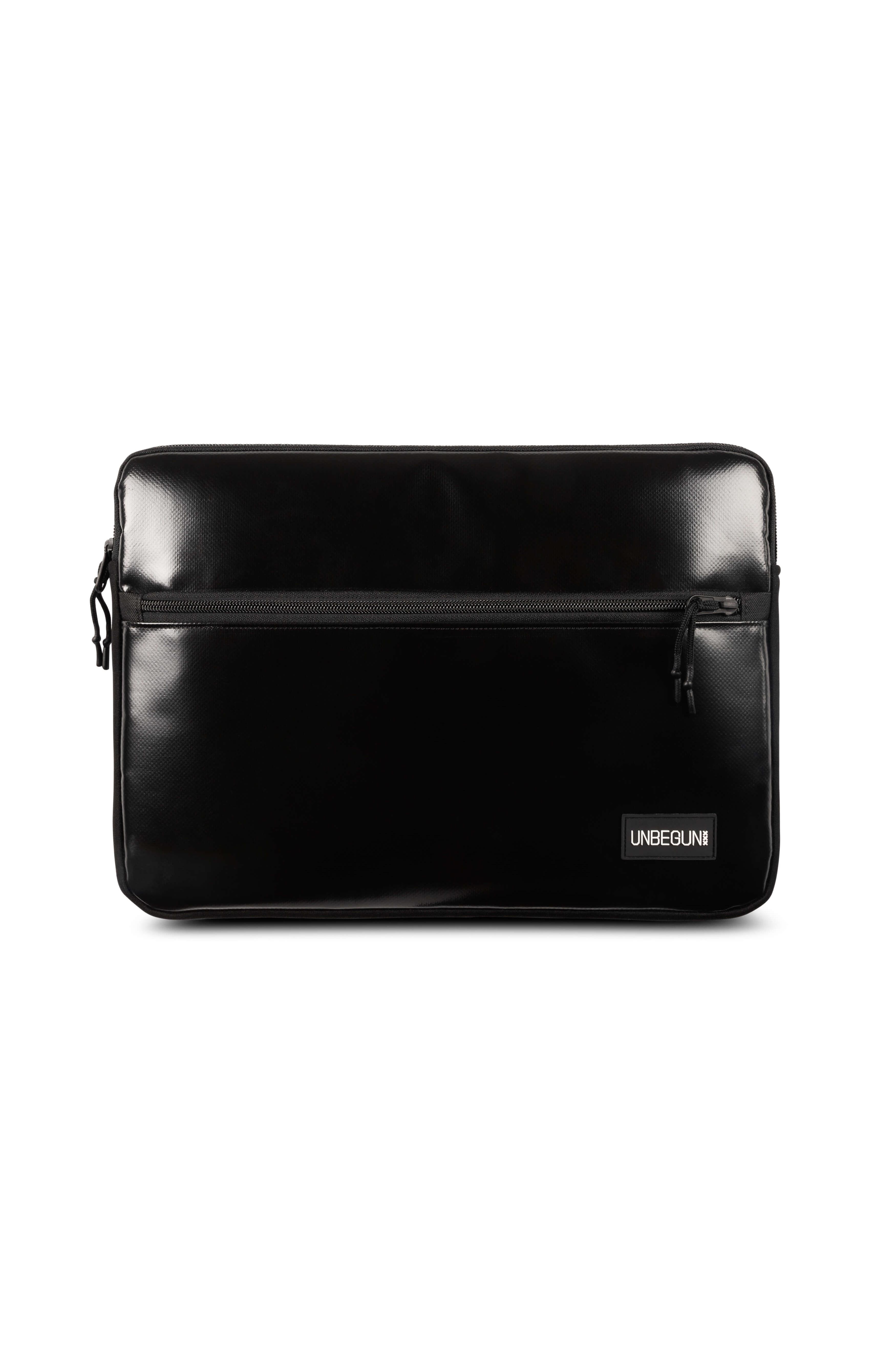 UNBEGUN Herren vegan Laptop-Hülle Fronttasche Schwarz