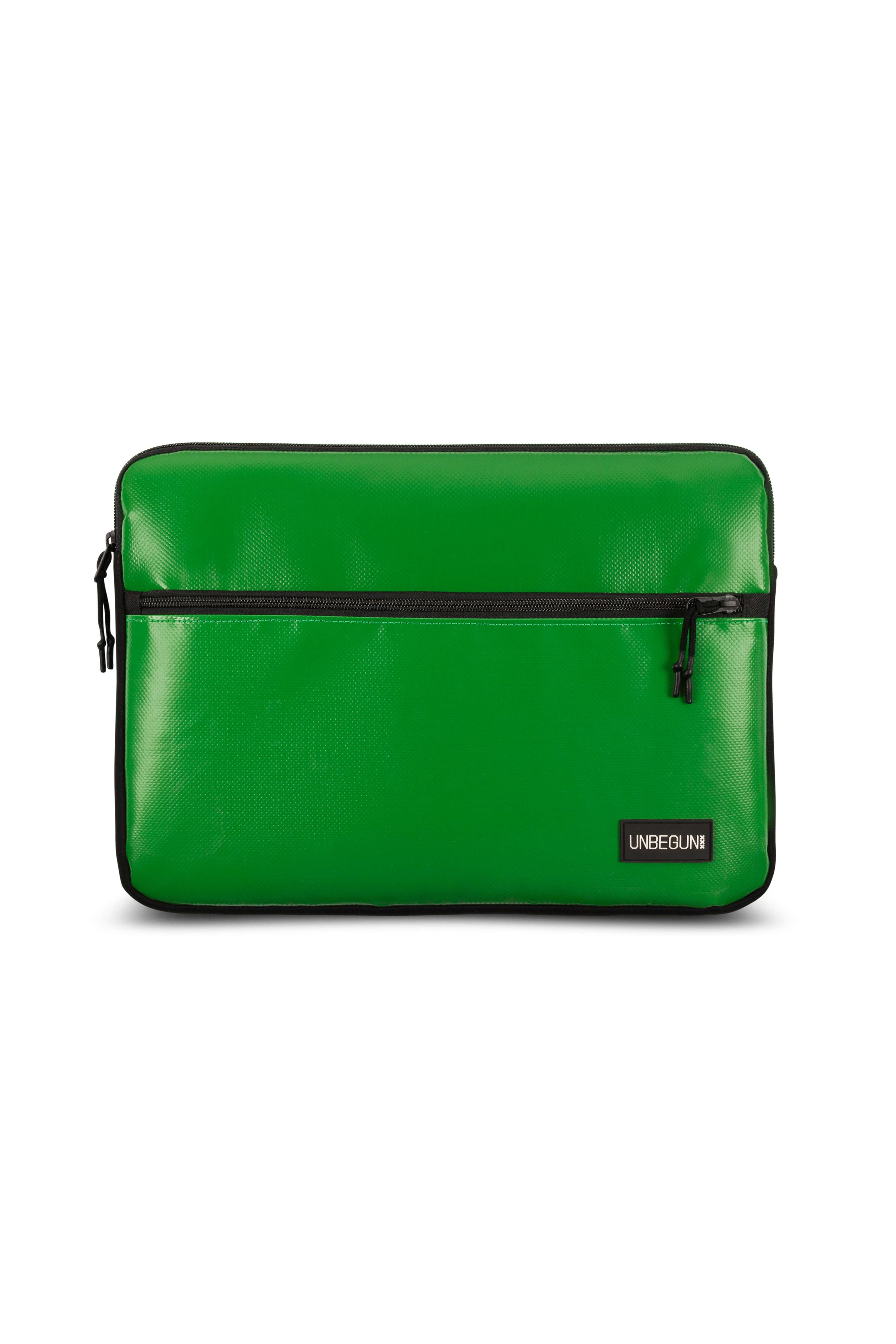 UNBEGUN Herren vegan Laptop-Hülle Fronttasche Grün