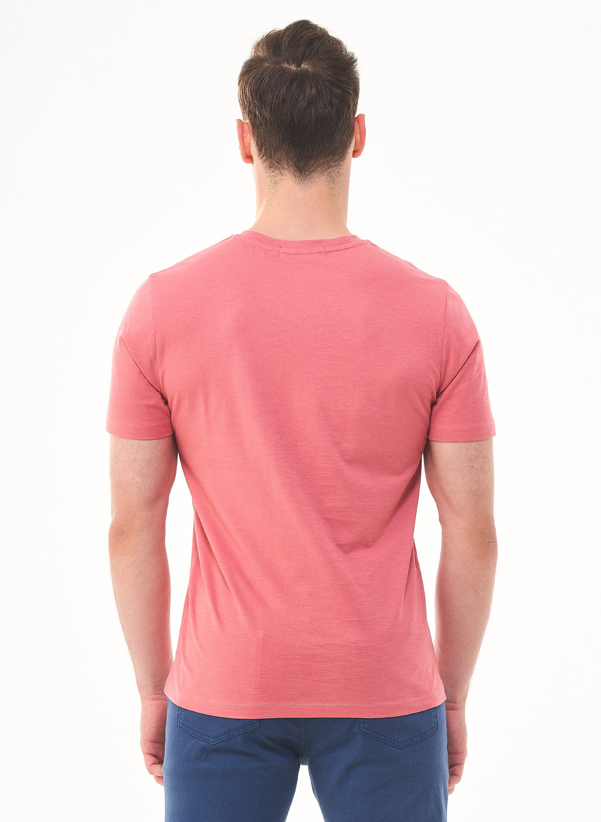ORGANICATION Basic V-Neck T-Shirt Desert Rose