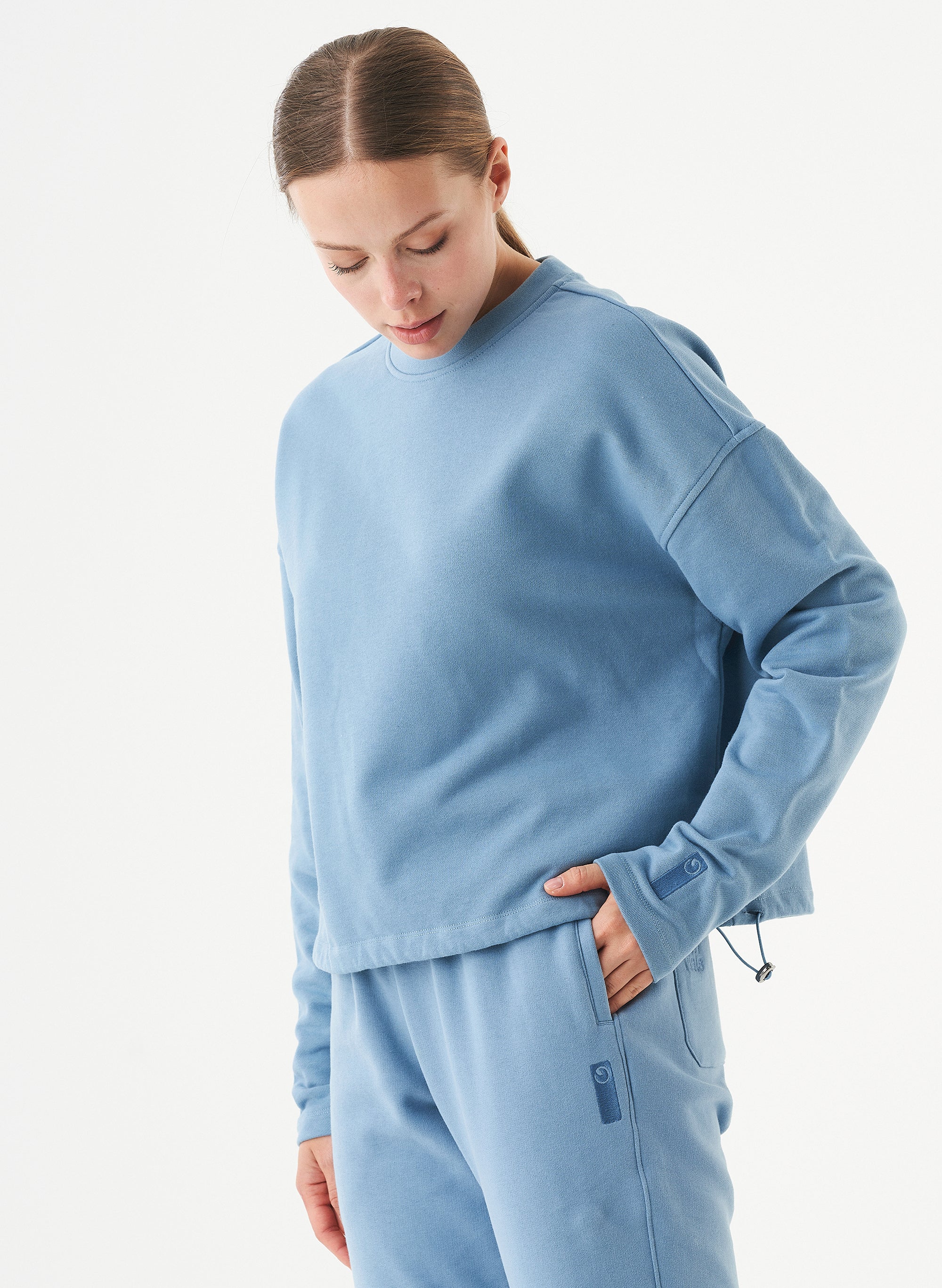 ORGANICATION Sweatshirt Seda Steel Blue