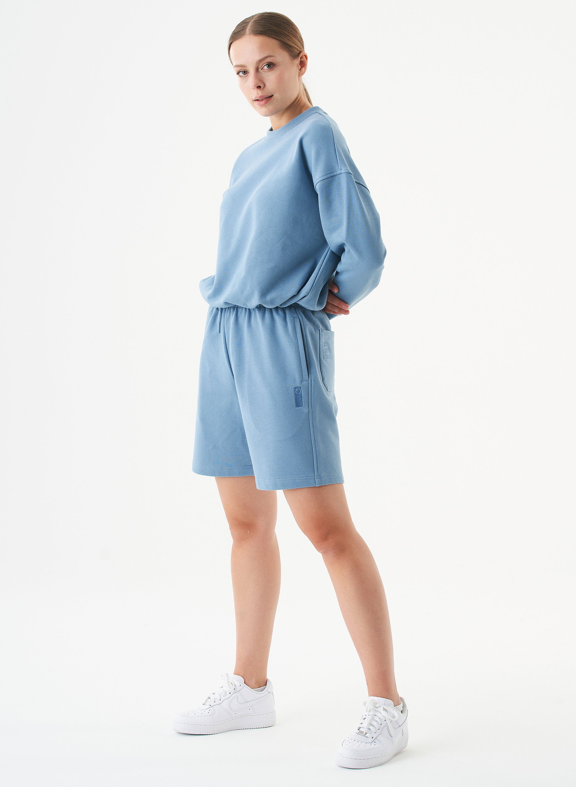 ORGANICATION Sweatshirt Seda Steel Blue